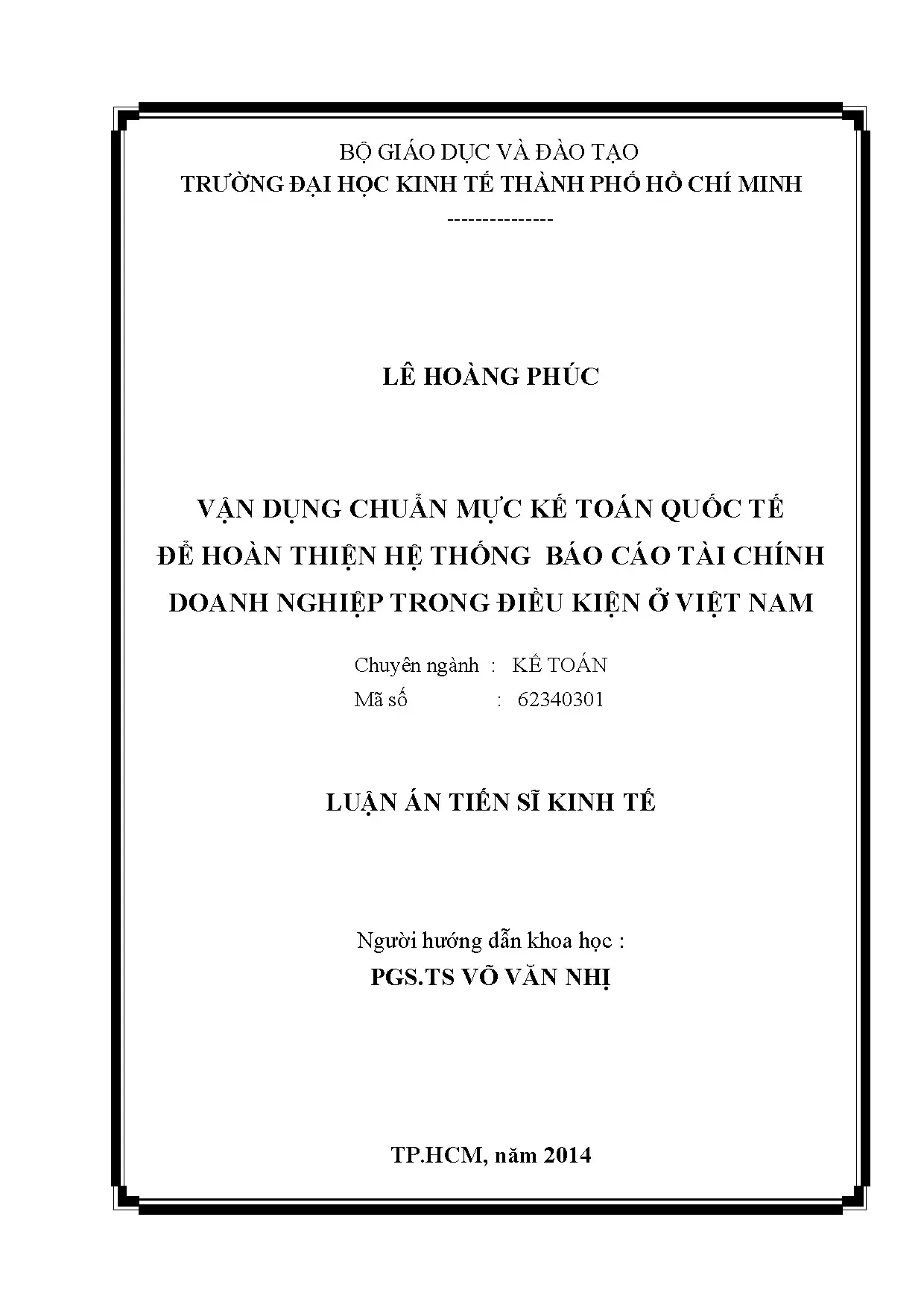 Vận dụng CMKTQT hoàn thiện BCTC DN Việt Nam