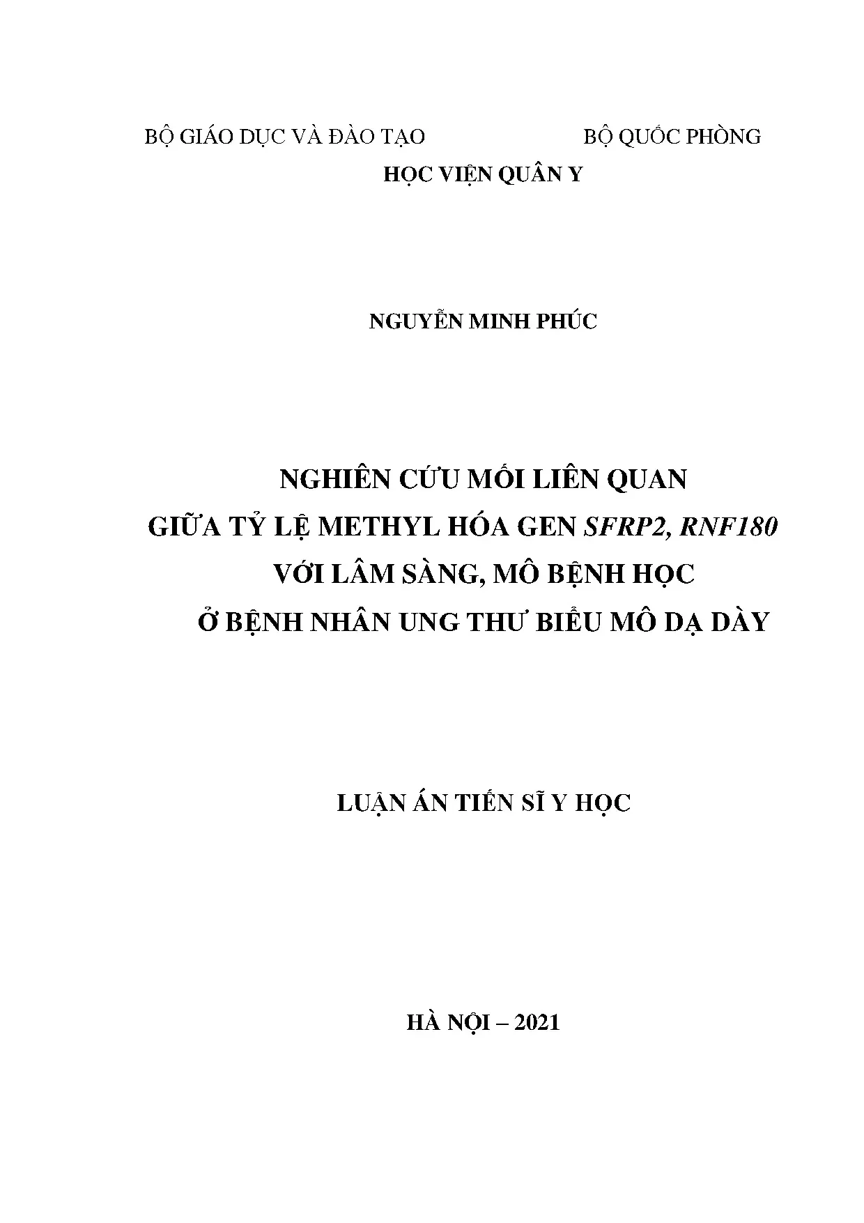 Luận án tiến sĩ nghiên cứu mối liên quan giữa tỷ lệ m