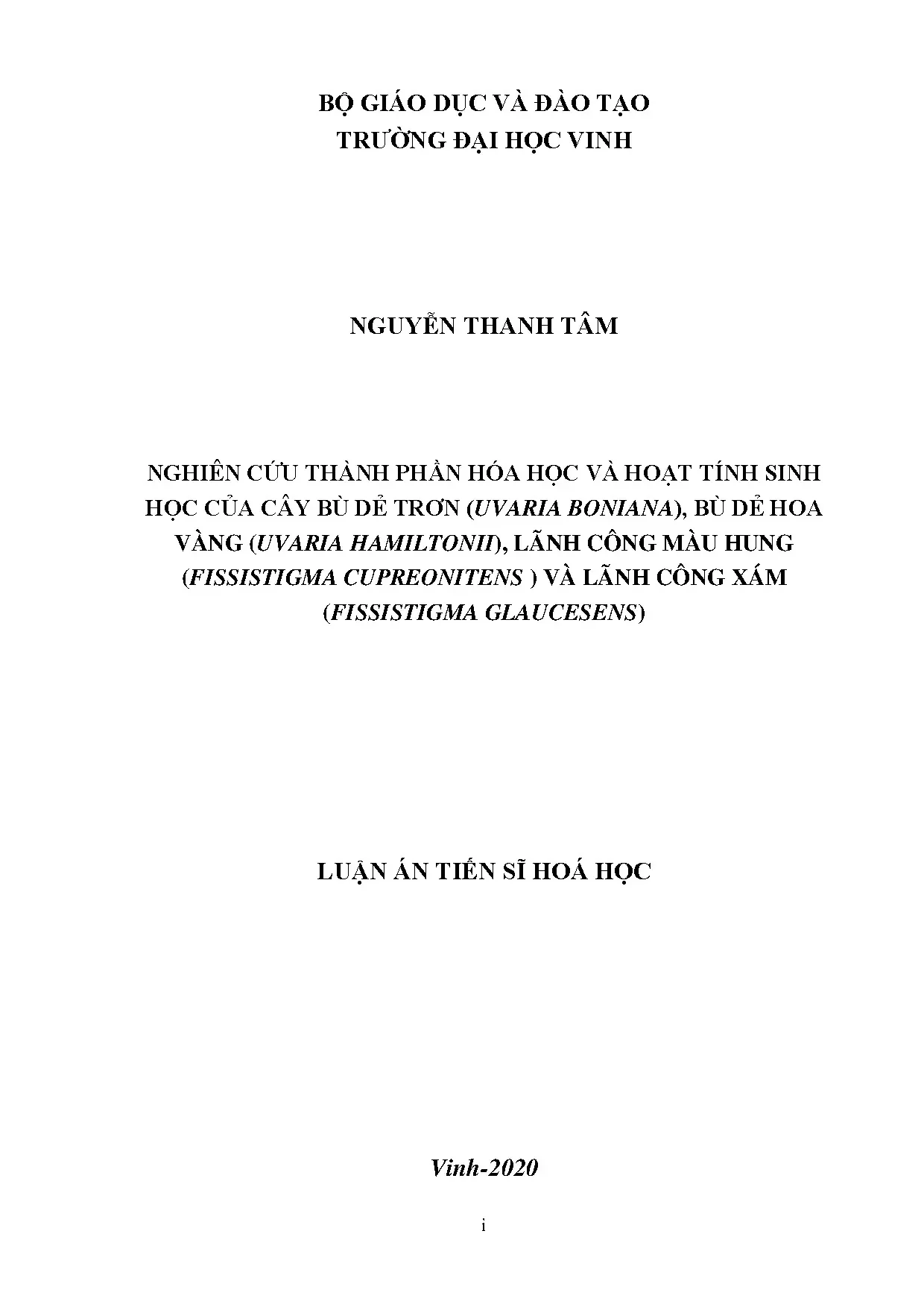 Nghiên cứu hóa học & hoạt tính sinh học cây Bù dẻ, Lãnh công