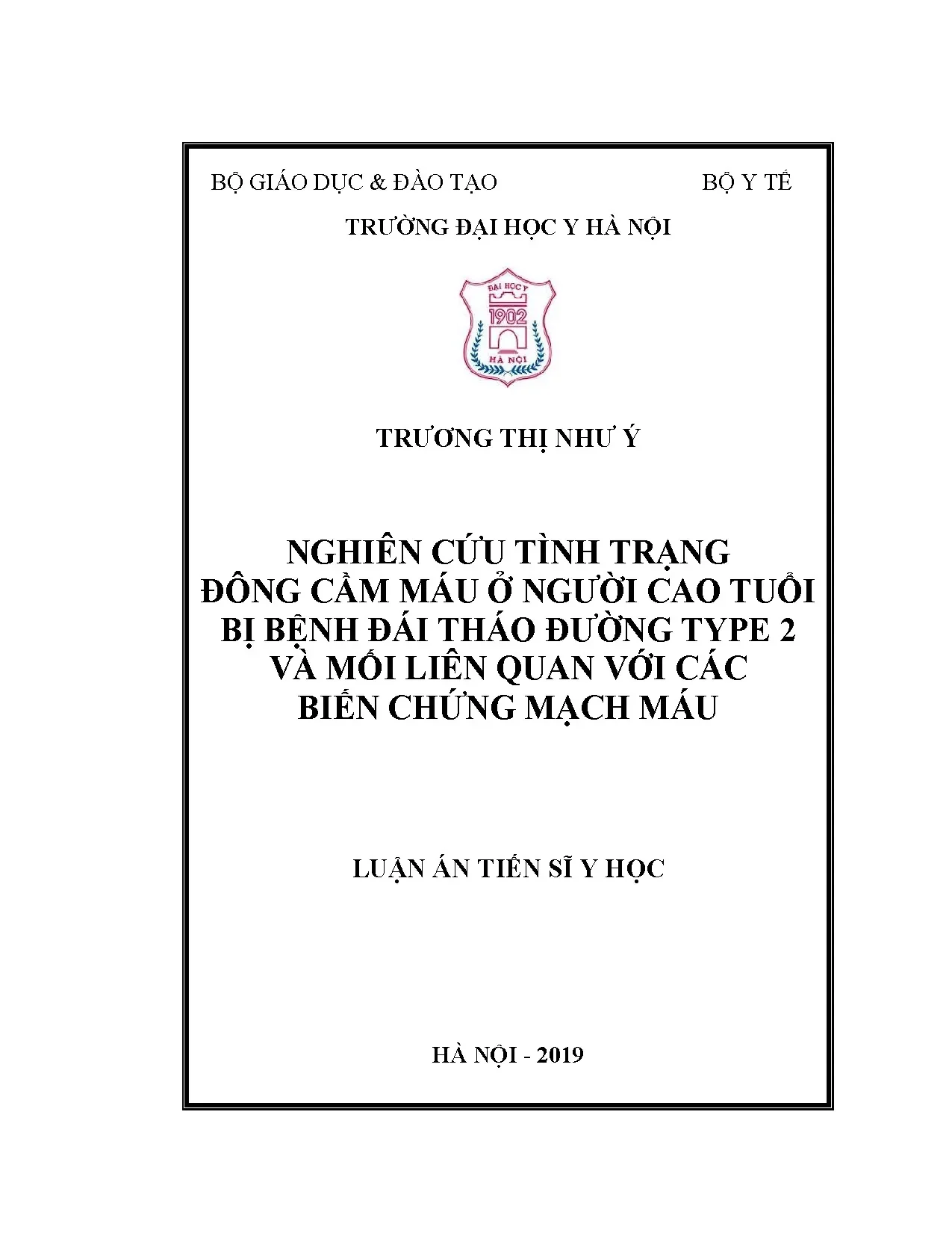 Nghiên cứu tình trạng đông cầm máu ở người cao tuổi bị bệnh