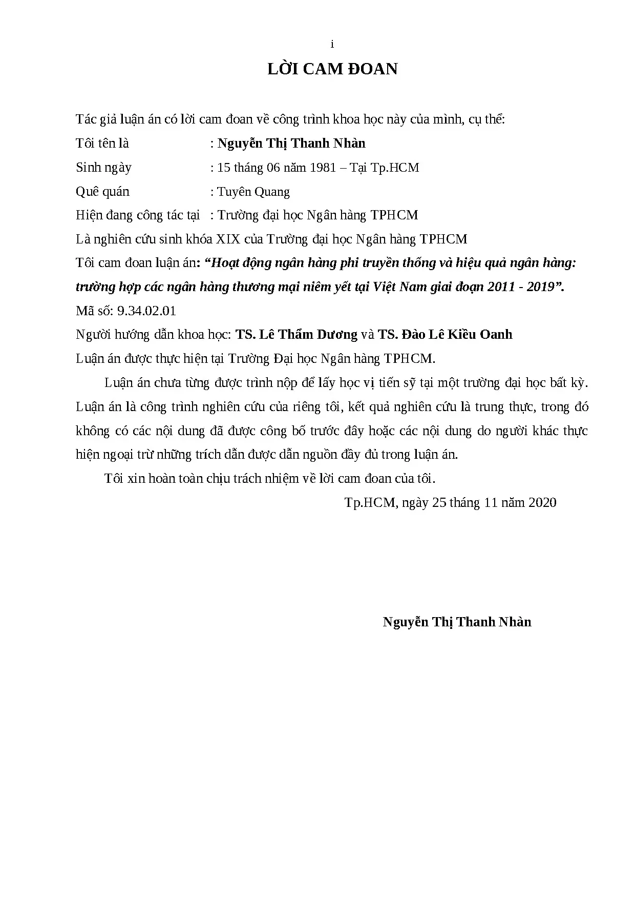Luận án tiến sĩ hoạt động ngân hàng phi truyền thống và hiệu