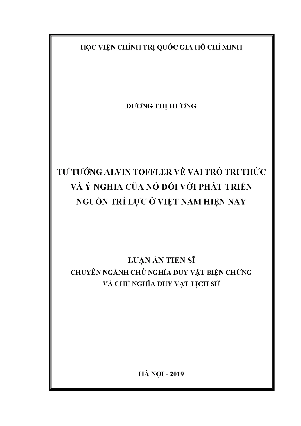 Tư tưởng Alvin Toffler về tri thức và trí lực Việt Nam