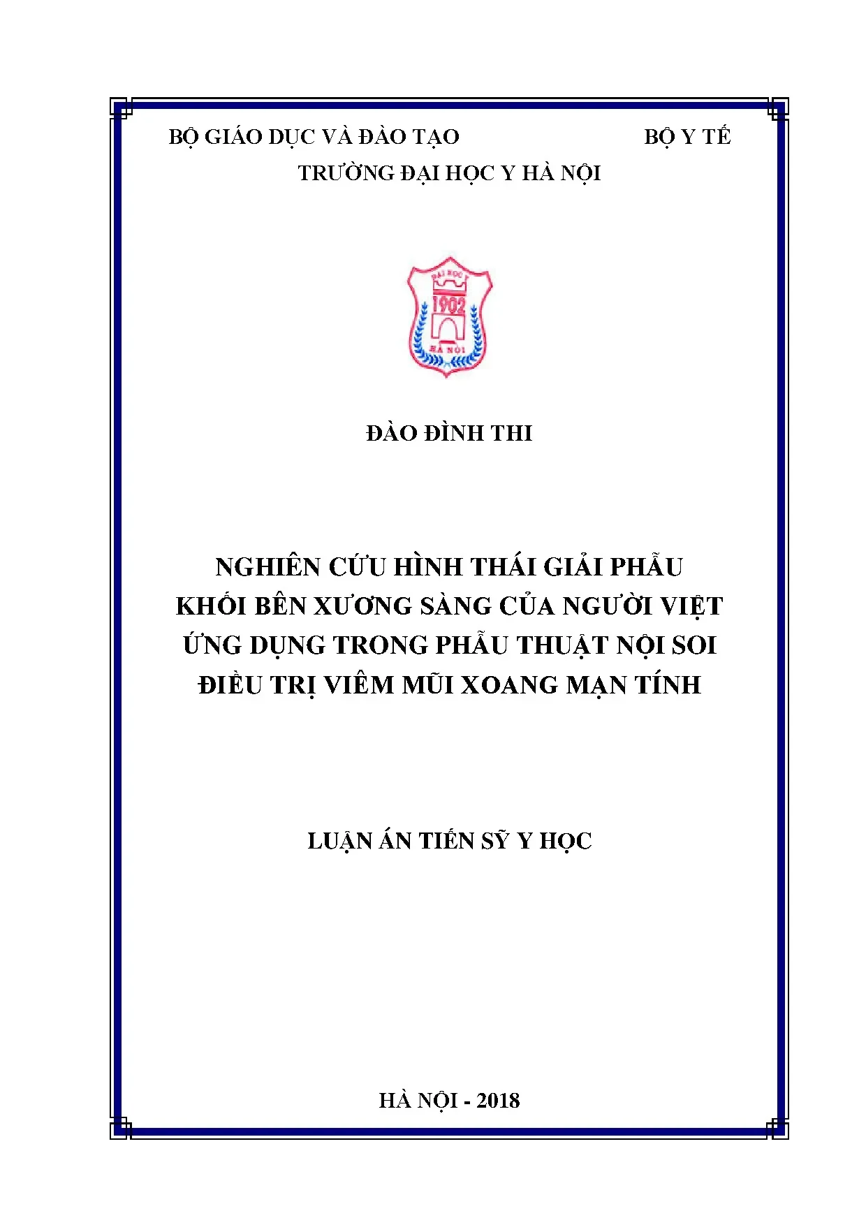 Giải phẫu khối bên xương sàng Việt Nam ứng dụng phẫu thuật NSMX