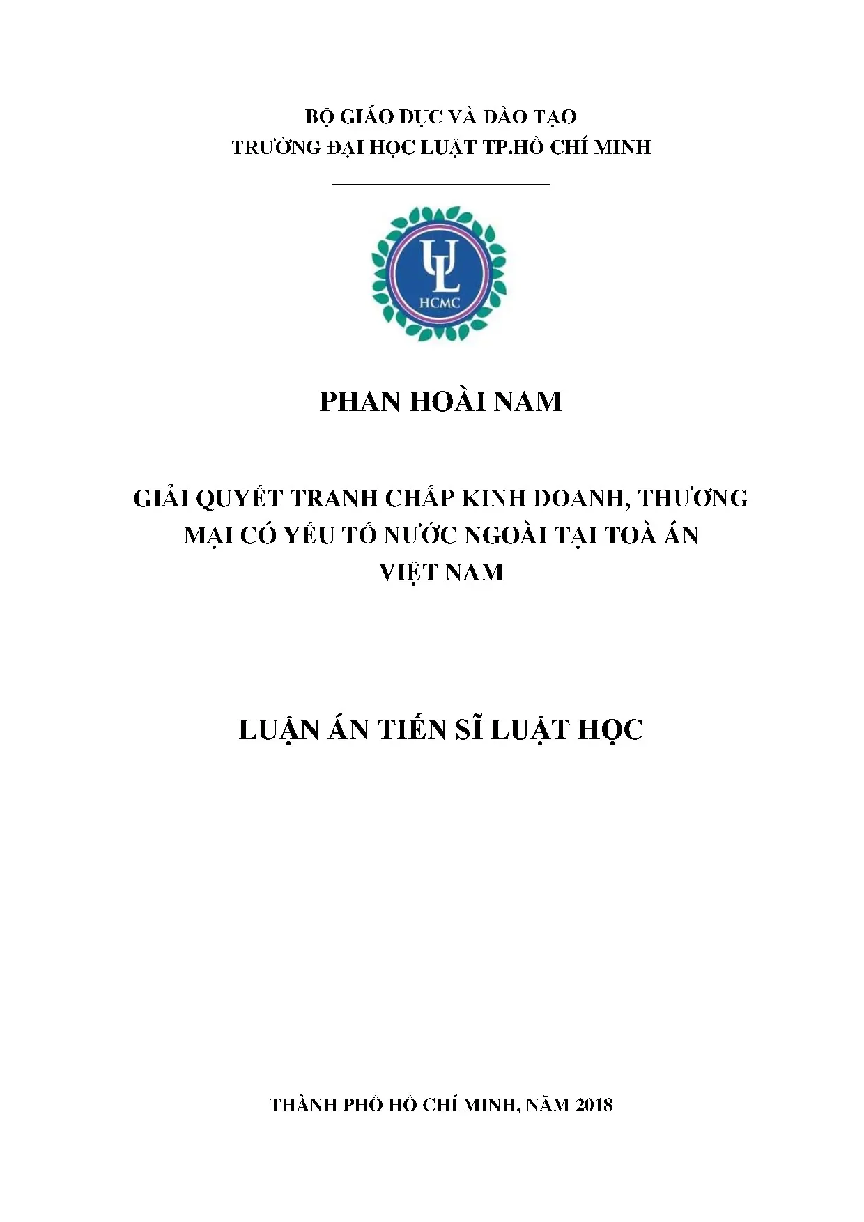 Giải quyết tranh chấp KDTM yếu tố nước ngoài tại Tòa án Việt Nam