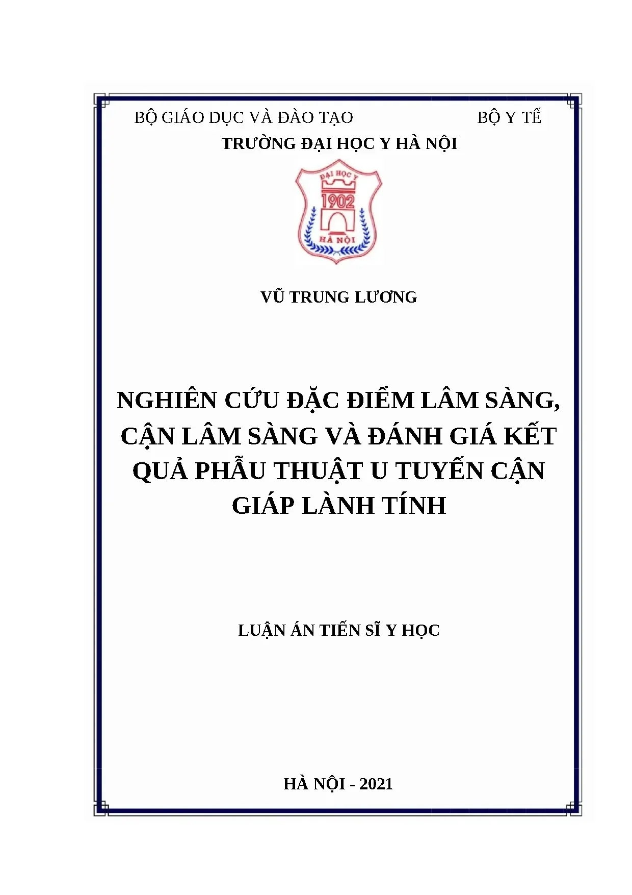 Nghiên cứu lâm sàng, cận lâm sàng & phẫu thuật u tuyến cận giáp