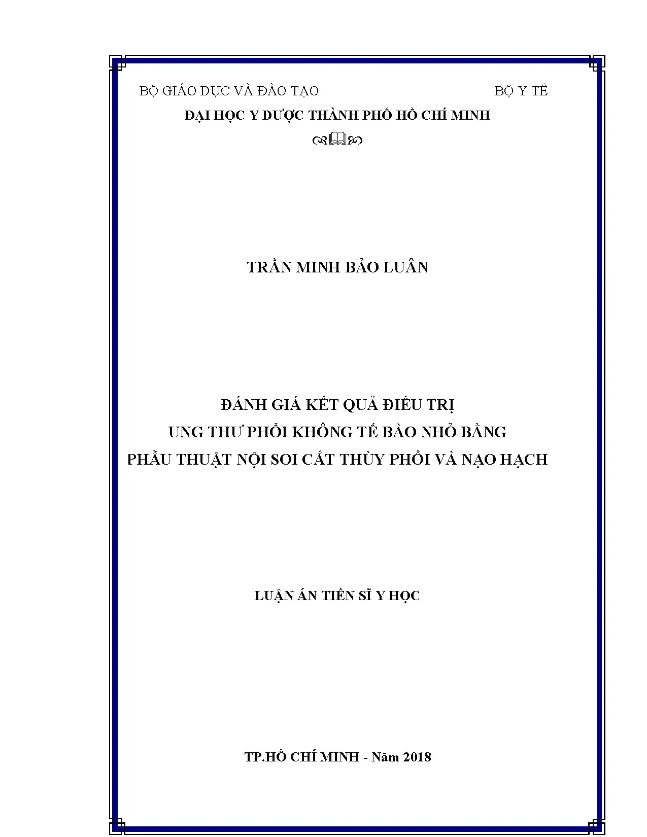 Kết quả điều trị ung thư phổi không tế bào nhỏ bằng NSLN