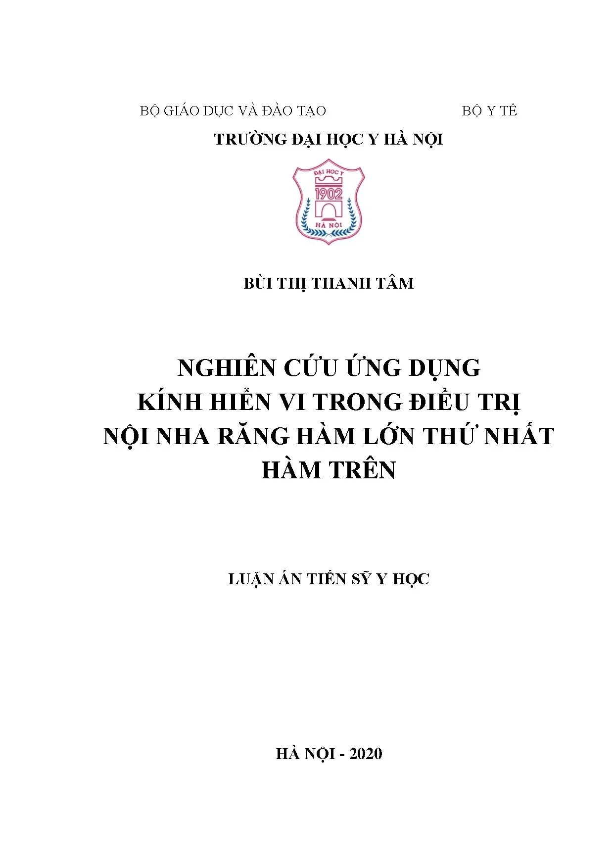 Nghiên cứu ứng dụng kính hiển vi trong điều trị nội nha răng