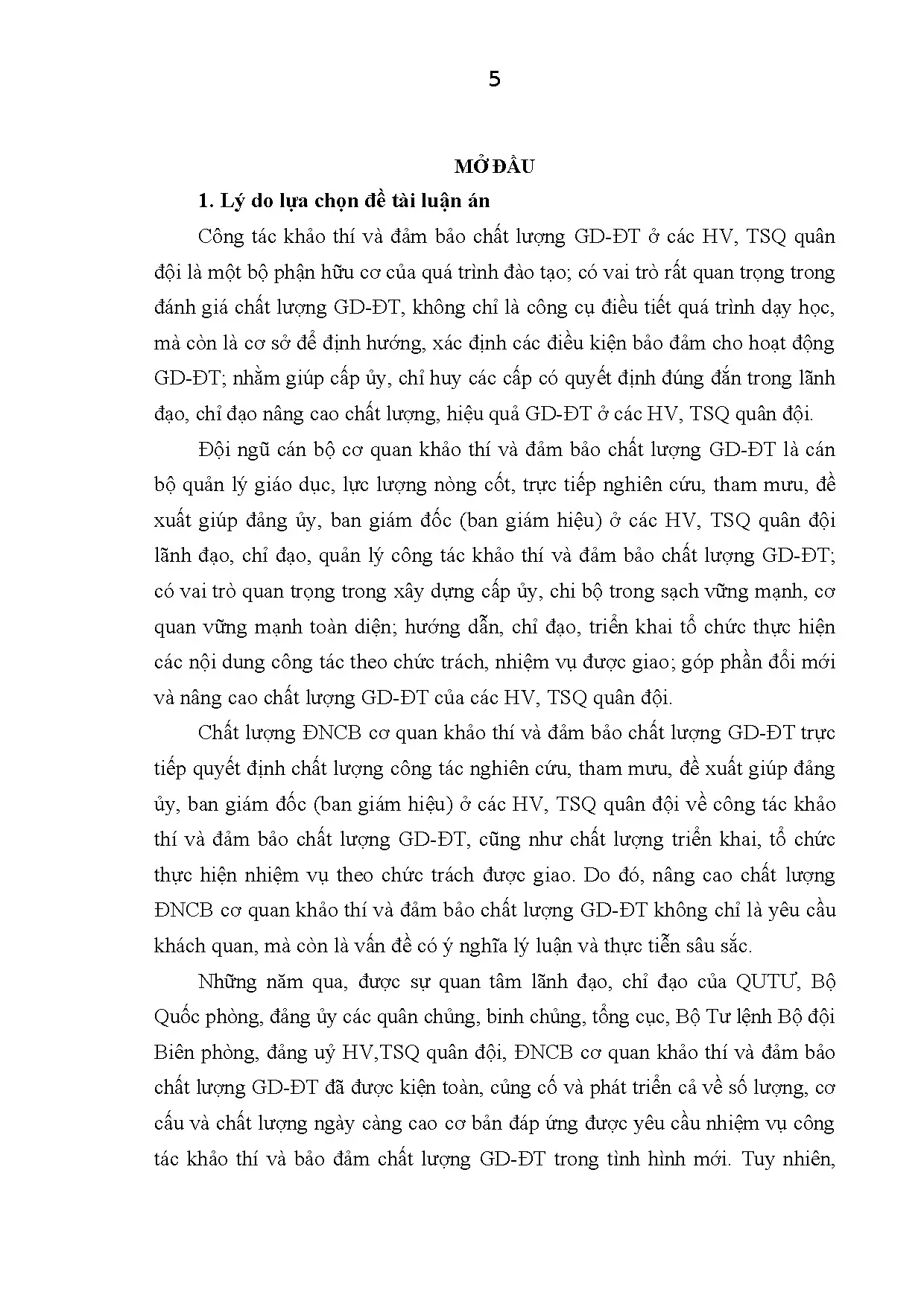 Nâng cao chất lượng ĐNCB khảo thí GD-ĐT HV, TSQ quân đội