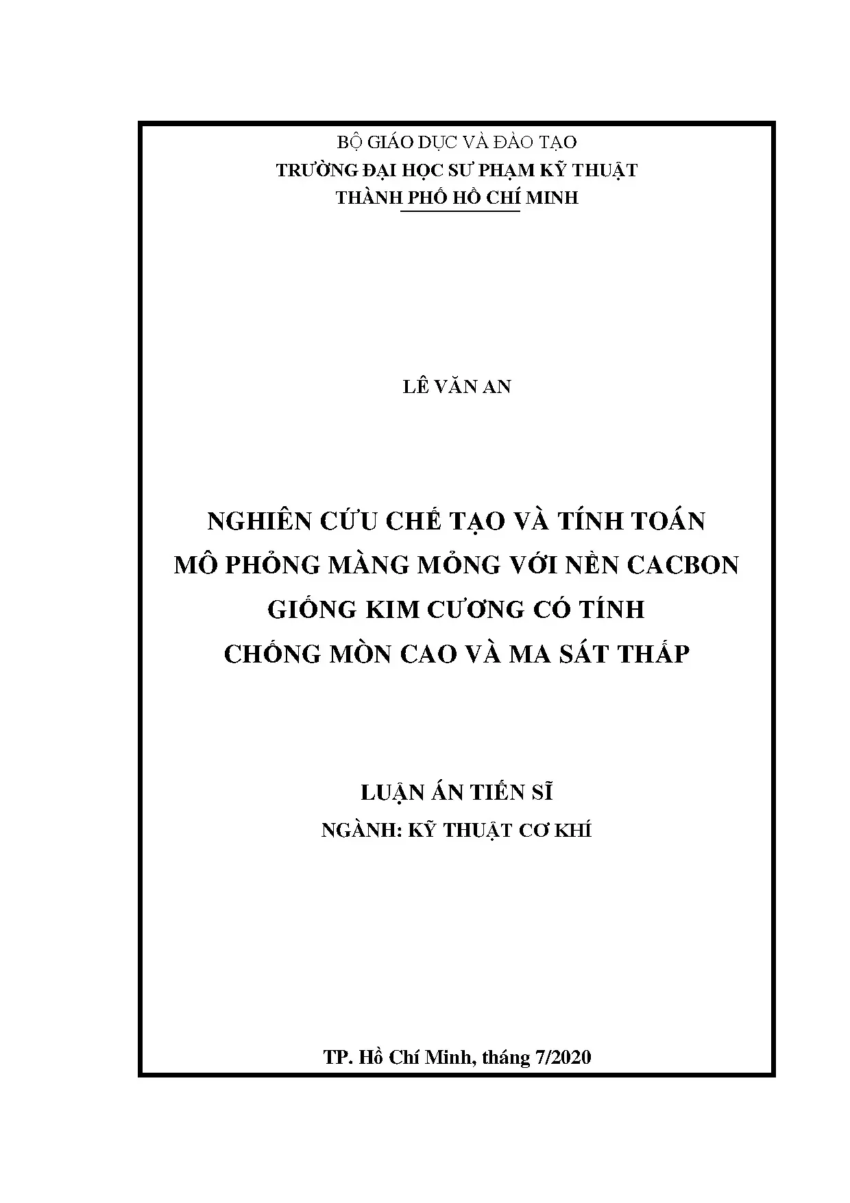 Nghiên cứu màng cacbon giống kim cương chống mòn, ma sát thấp