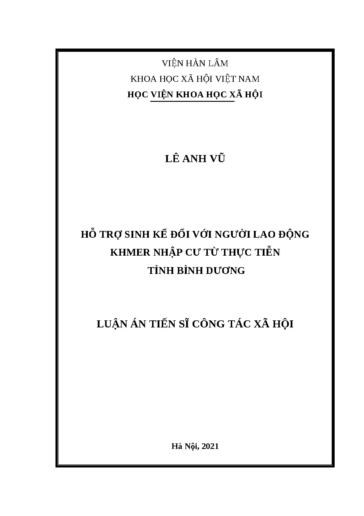 Hỗ trợ sinh kế cho lao động Khmer nhập cư tỉnh Bình Dương