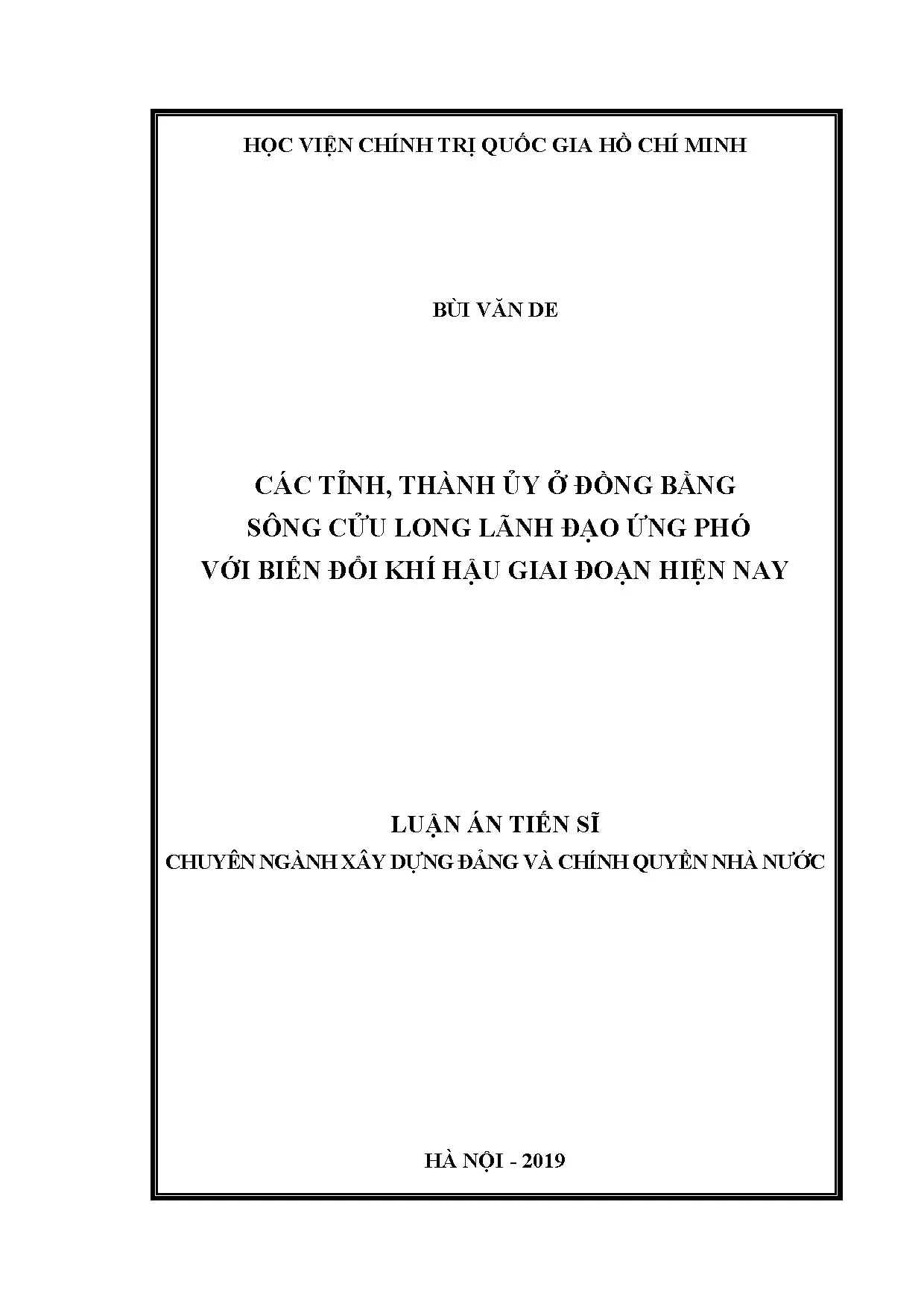 Tỉnh, Thành ủy ĐBSCL lãnh đạo ứng phó Biến đổi khí hậu
