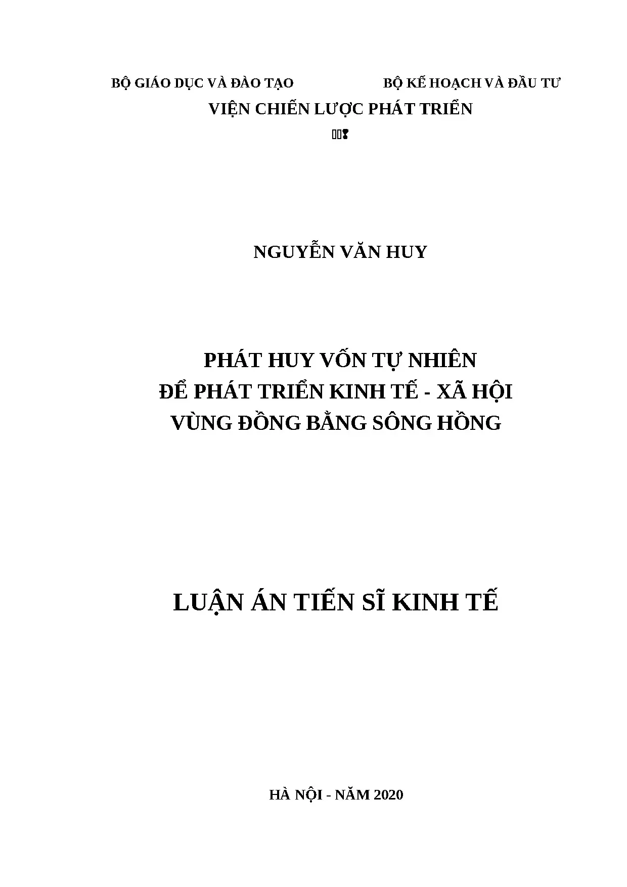 Phát huy vốn tự nhiên phát triển kinh tế xã hội Đồng bằng sông Hồng