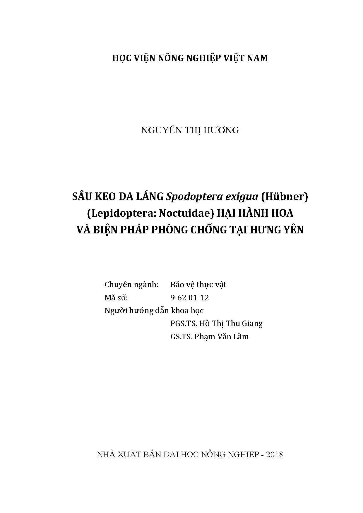 Sâu keo da láng (Spodoptera exigua) hại hành hoa Hưng Yên