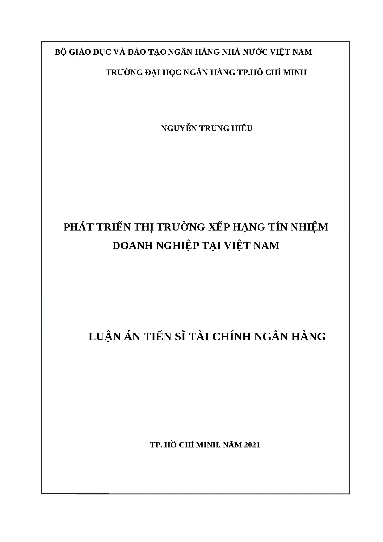 Phát triển thị trường xếp hạng tín nhiệm doanh nghiệp Việt Nam