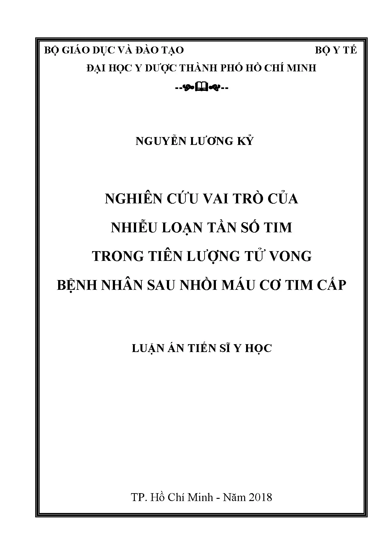 Nhiễu loạn tần số tim: Tiên lượng tử vong bệnh nhân nhồi máu cơ tim