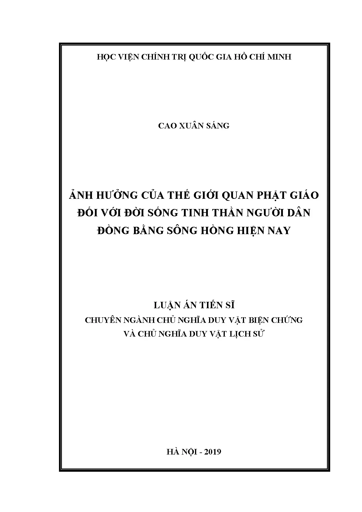 Luận án tiến sĩ ảnh hưởng của thế giới quan phật giáo đối vớ
