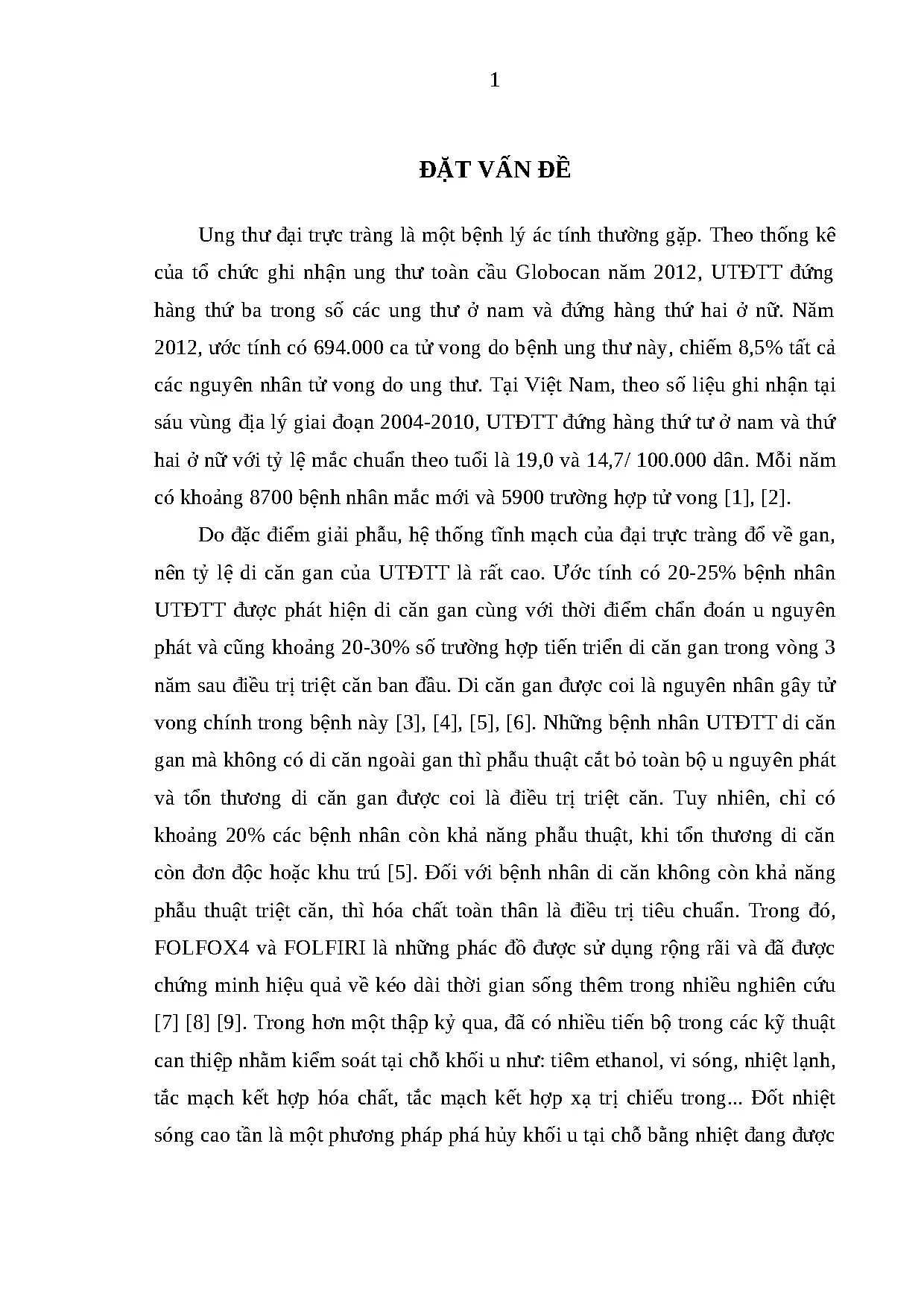Kết quả bước đầu điều trị di căn gan UTĐTT bằng RFA