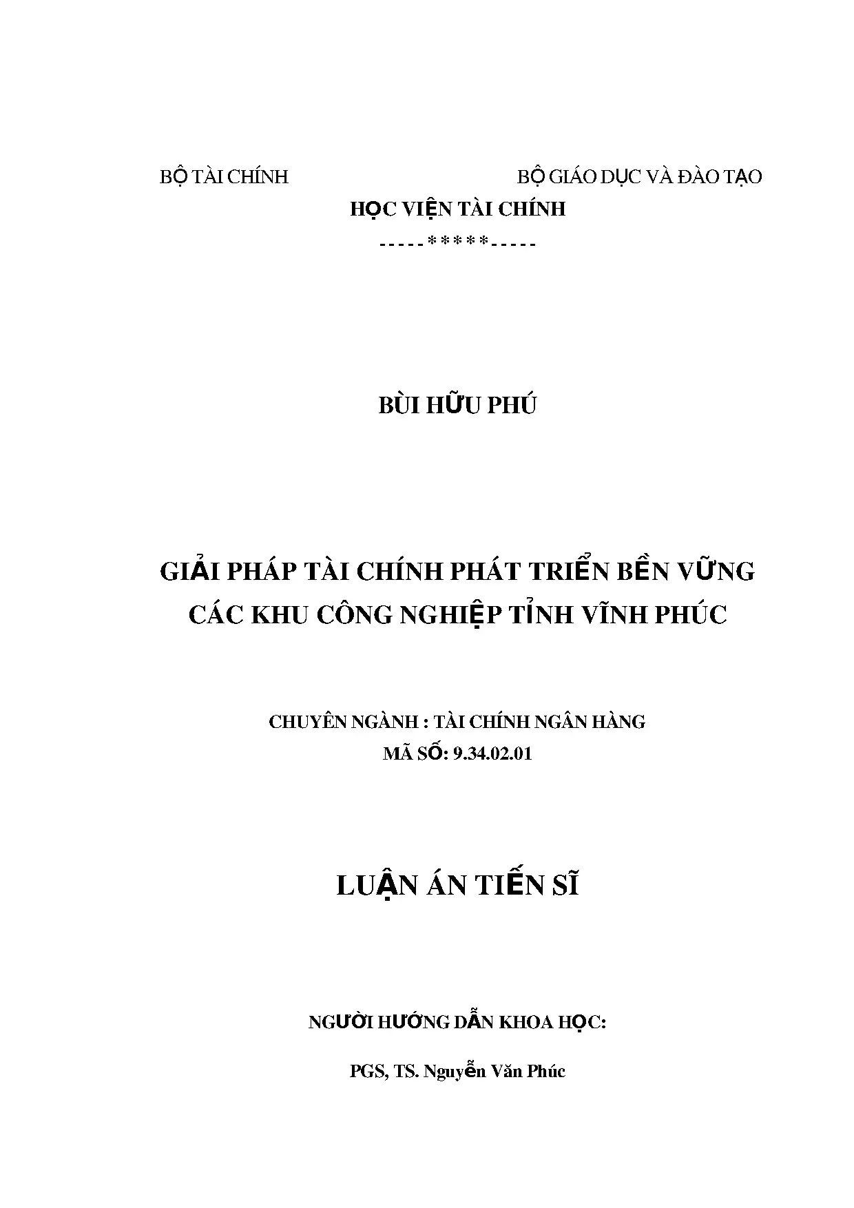Giải pháp tài chính phát triển bền vững KCN tỉnh Vĩnh Phúc