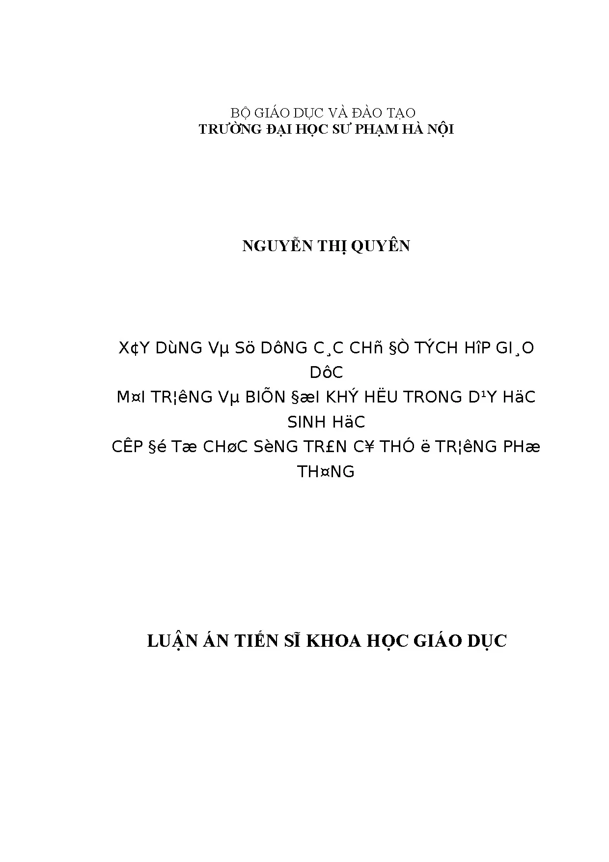 Xây dựng & dùng chủ đề tích hợp GDMT, BĐKH dạy Sinh học