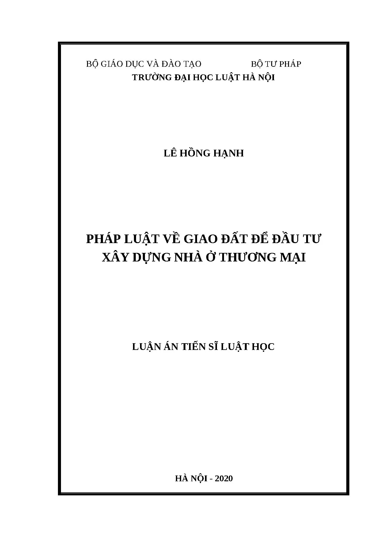 Pháp luật giao đất đầu tư xây dựng nhà ở thương mại tại VN