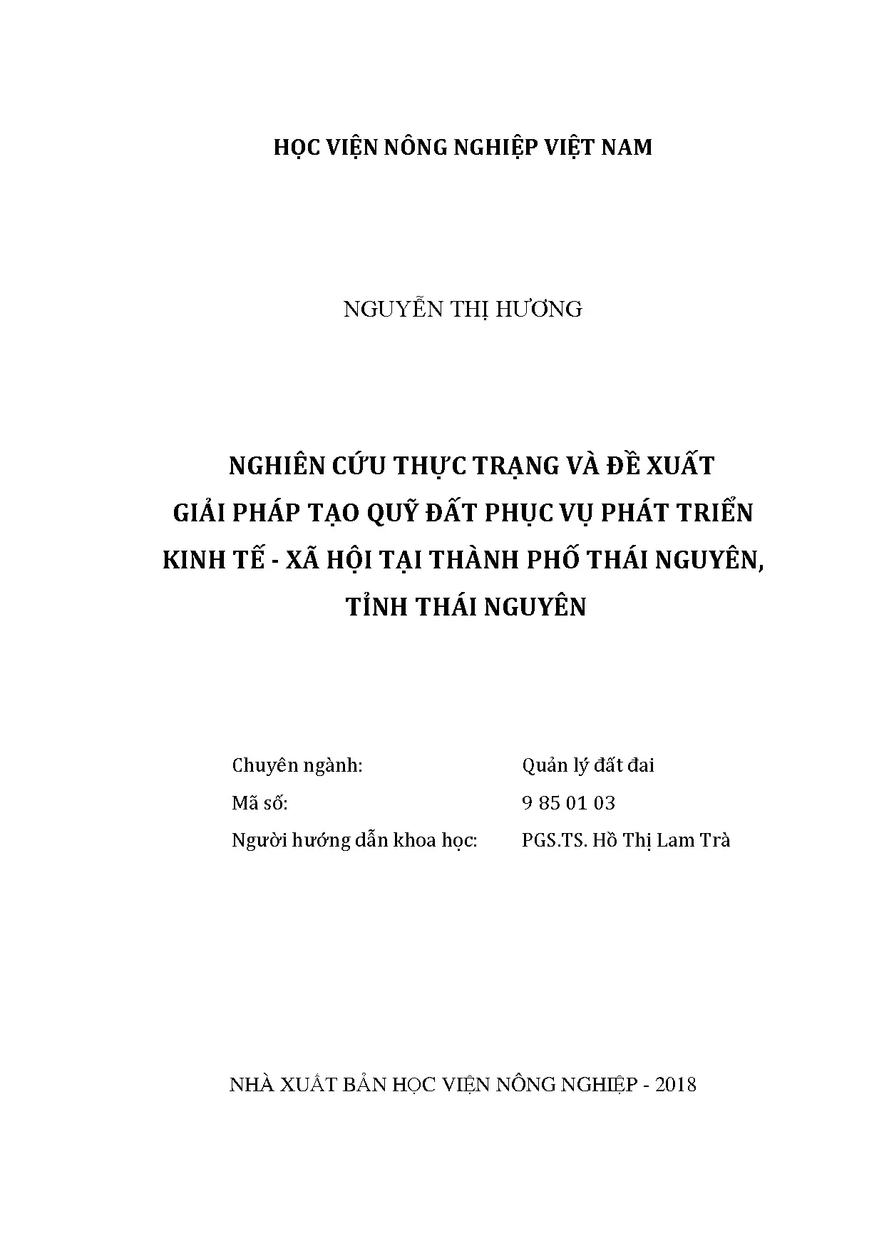 Quỹ đất phát triển kinh tế xã hội tại Thái Nguyên: Thực trạng & Giải pháp
