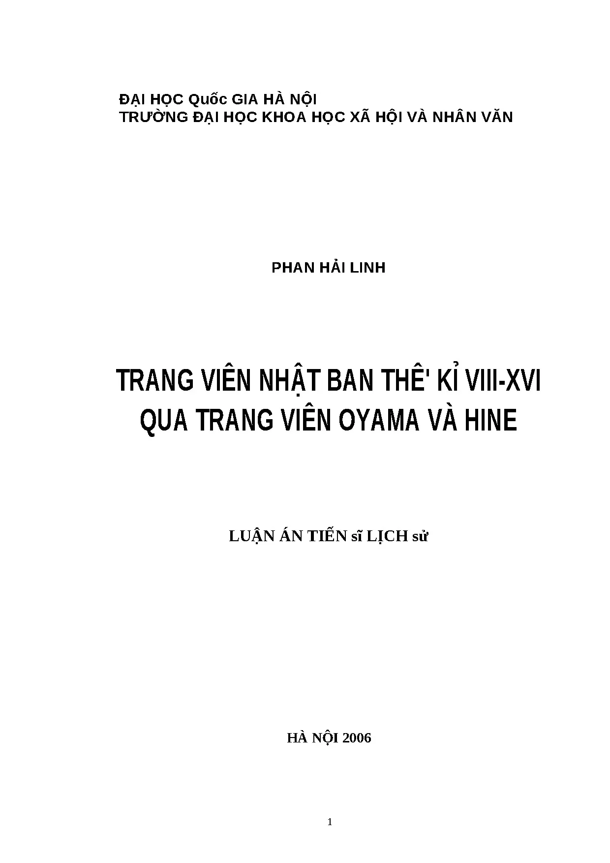 Trang viên Nhật Bản thế kỷ VIII-XVI: Nghiên cứu Oyama & Hine