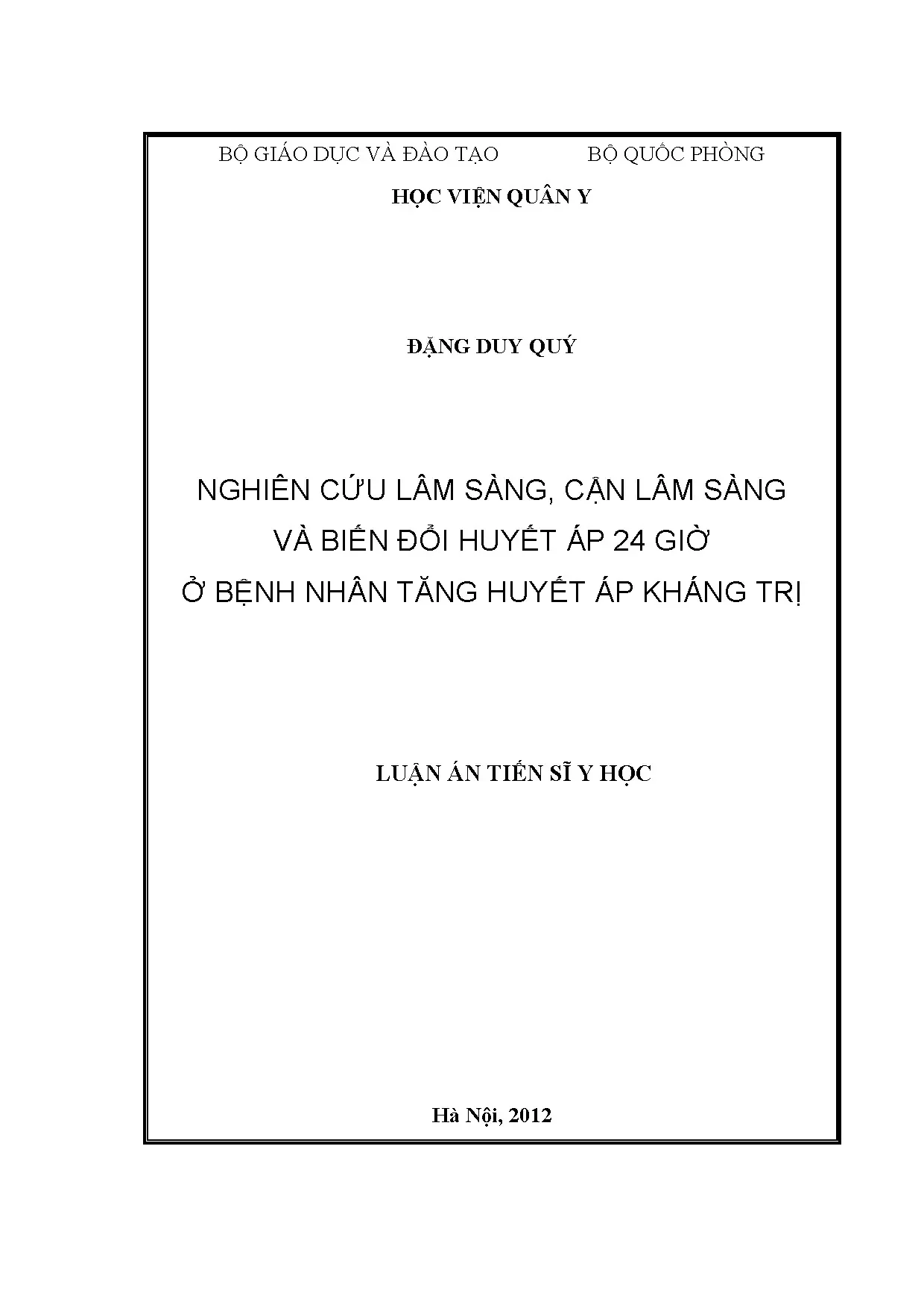 Luận án tiến sĩ nghiên cứu lâm sàng cận lâm sàng và biến đổi