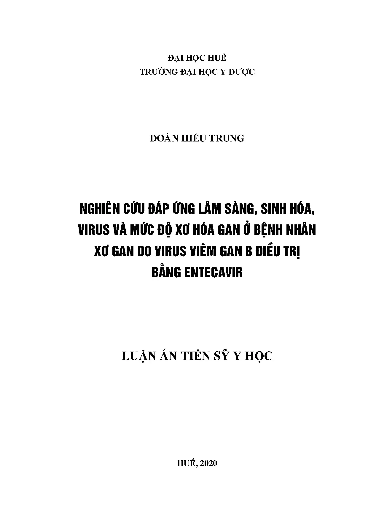 Nghiên cứu xơ gan B điều trị Entecavir: Đáp ứng & xơ hóa gan
