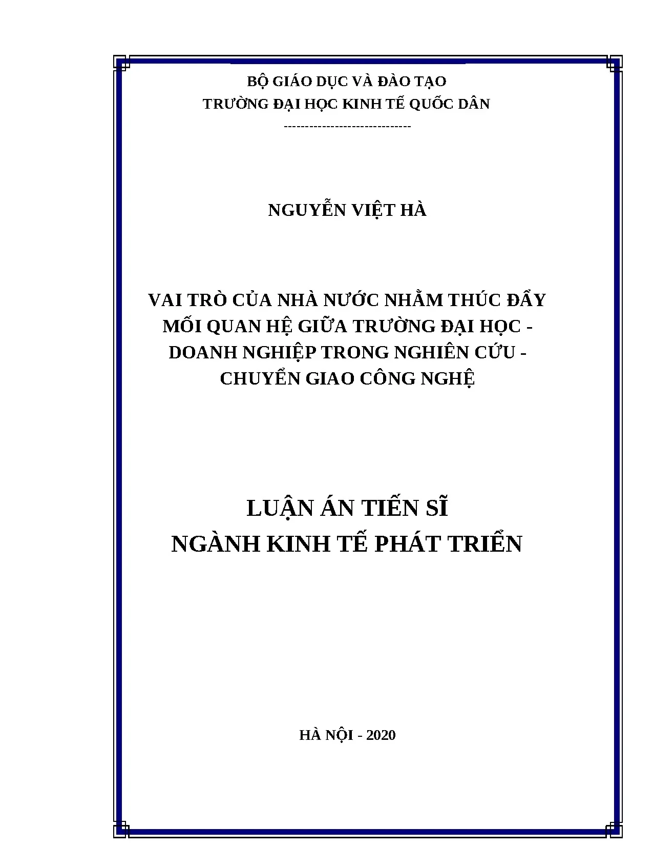 Vai trò Nhà nước thúc đẩy ĐH-DN trong nghiên cứu chuyển giao CN