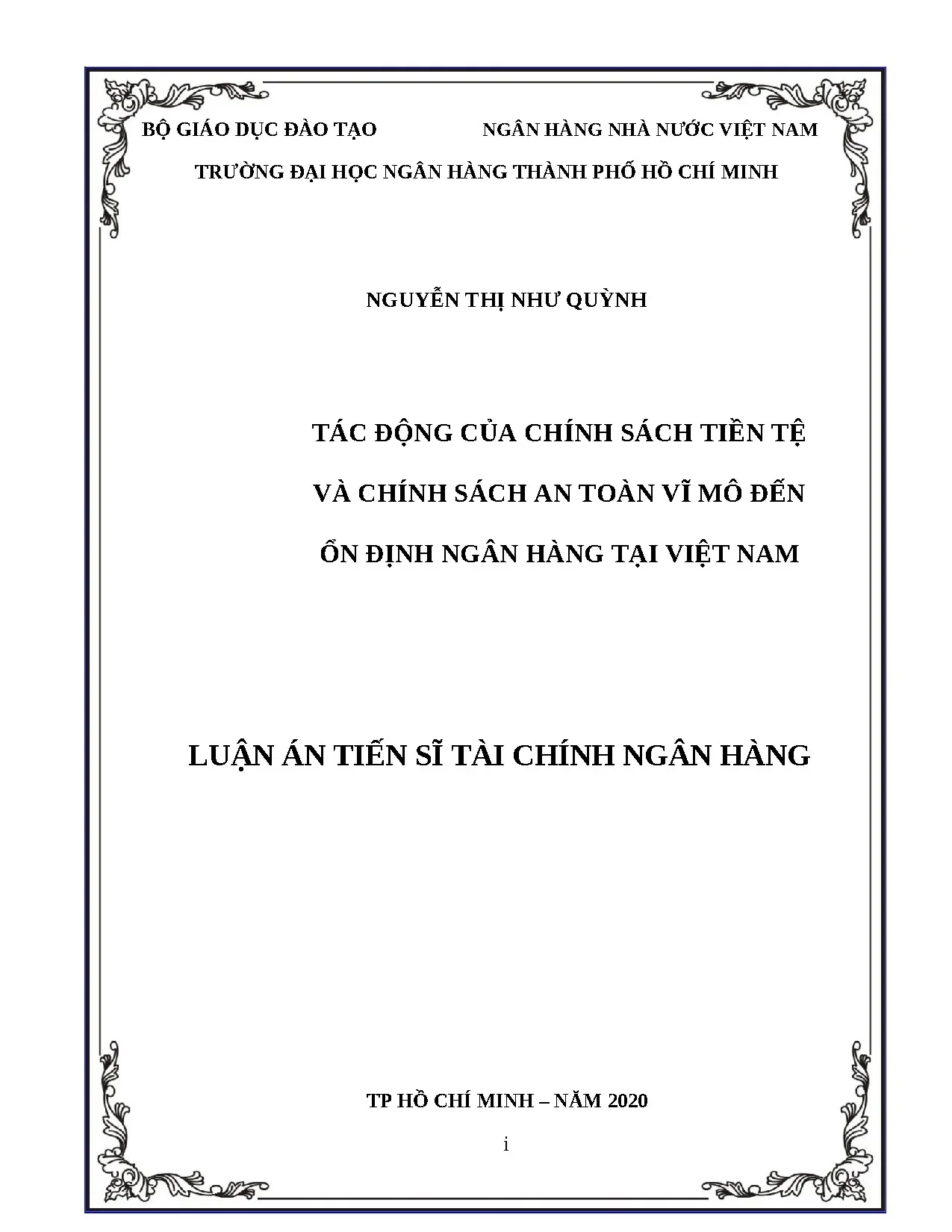 Tác động CSTT & CSATVM đến ổn định ngân hàng Việt Nam