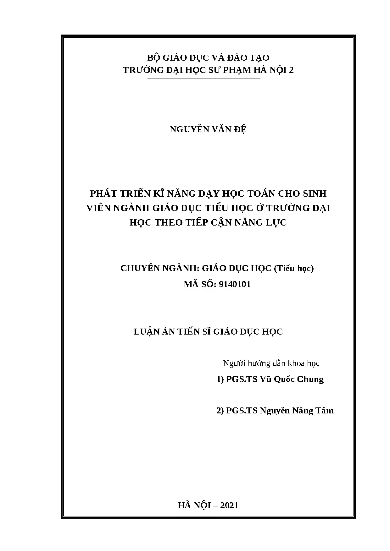 Phát triển KNDH Toán cho SV GDTH Đại học theo tiếp cận NL