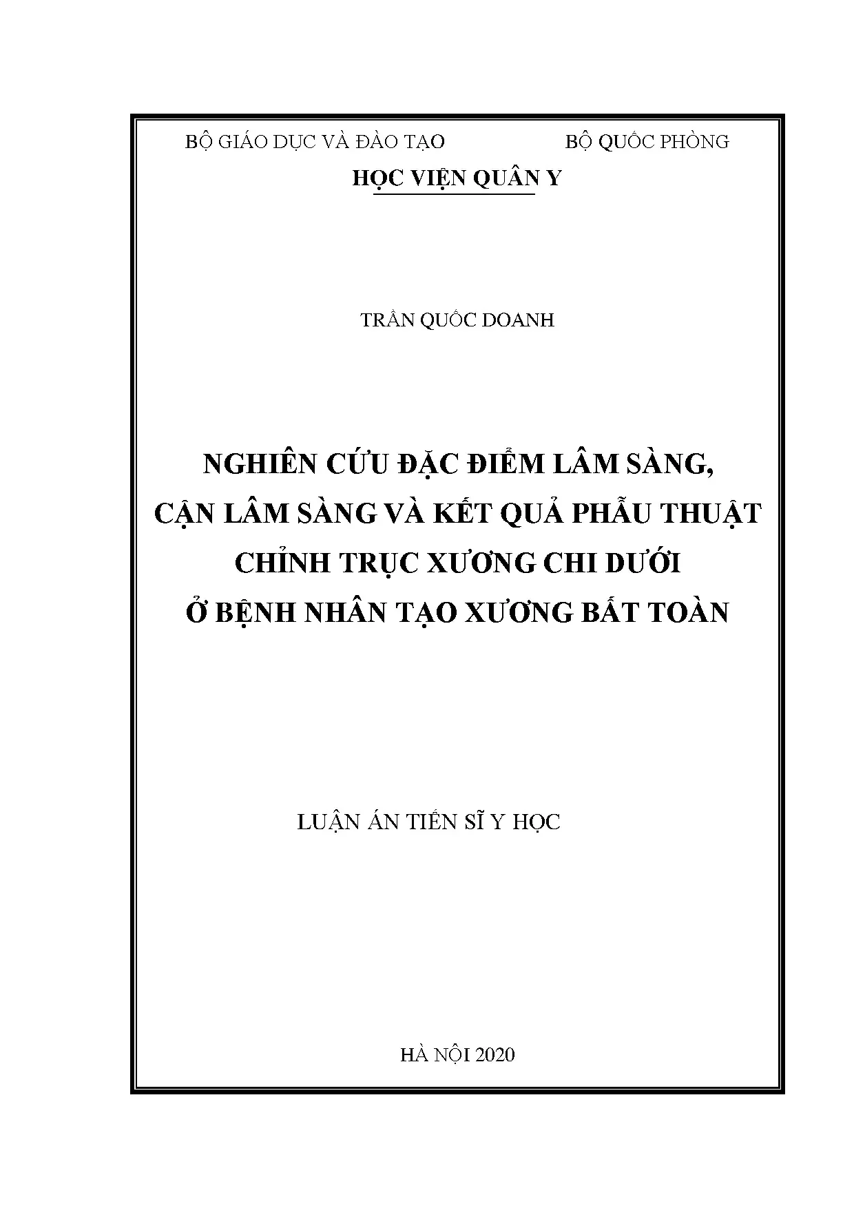 Phẫu thuật chỉnh trục xương chi dưới ở bệnh nhân tạo xương bất toàn