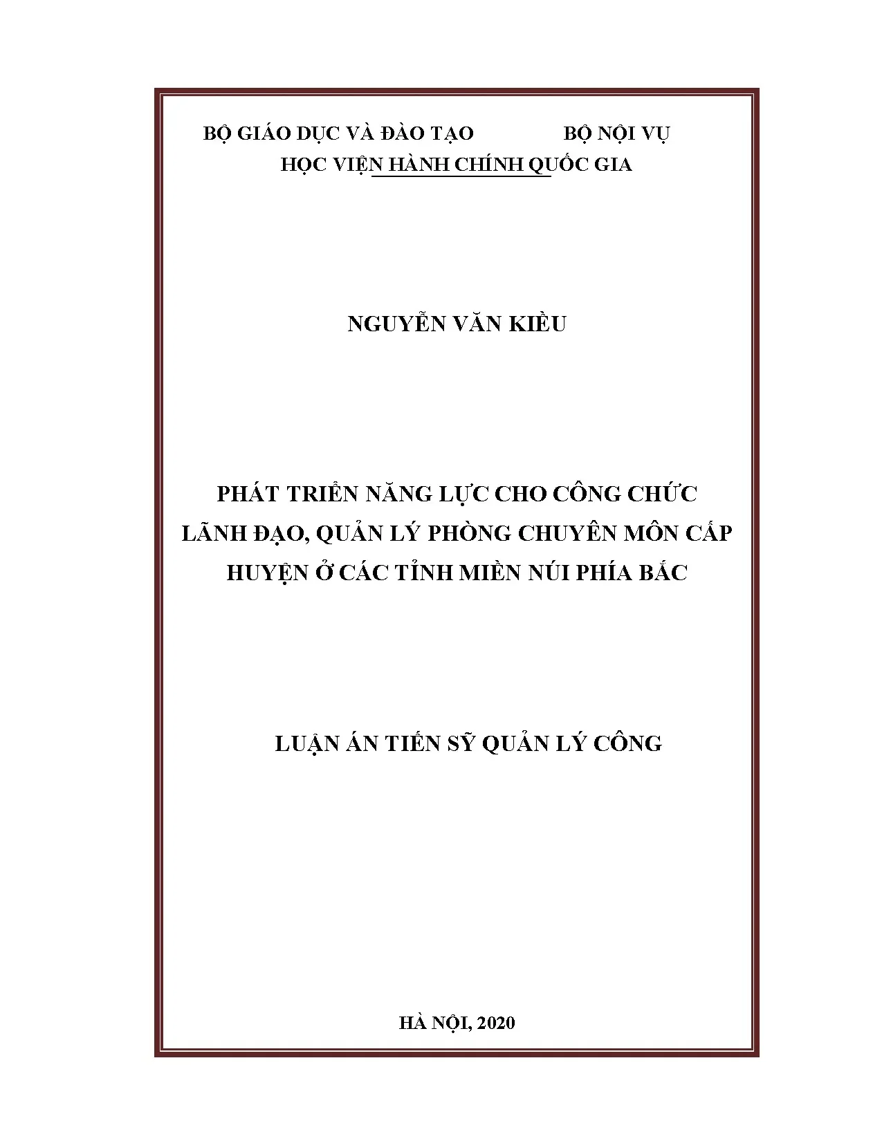 Phát triển năng lực cán bộ lãnh đạo cấp huyện miền núi