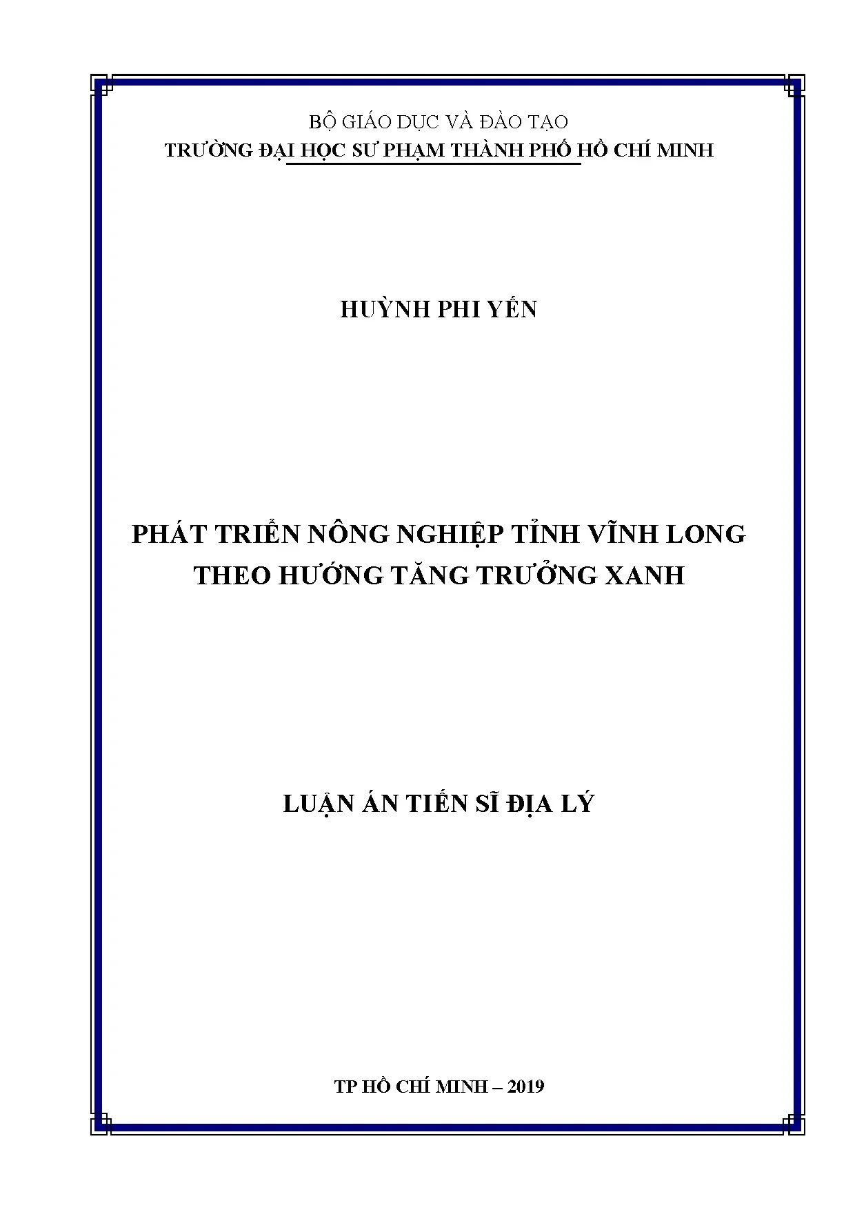 Phát triển nông nghiệp Vĩnh Long theo hướng tăng trưởng xanh