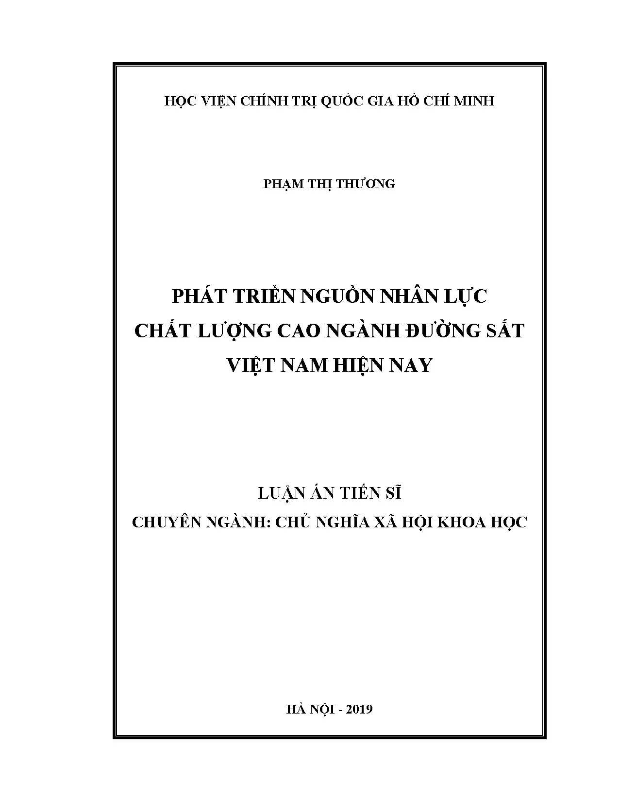 Phát triển Nguồn nhân lực chất lượng cao Đường sắt Việt Nam
