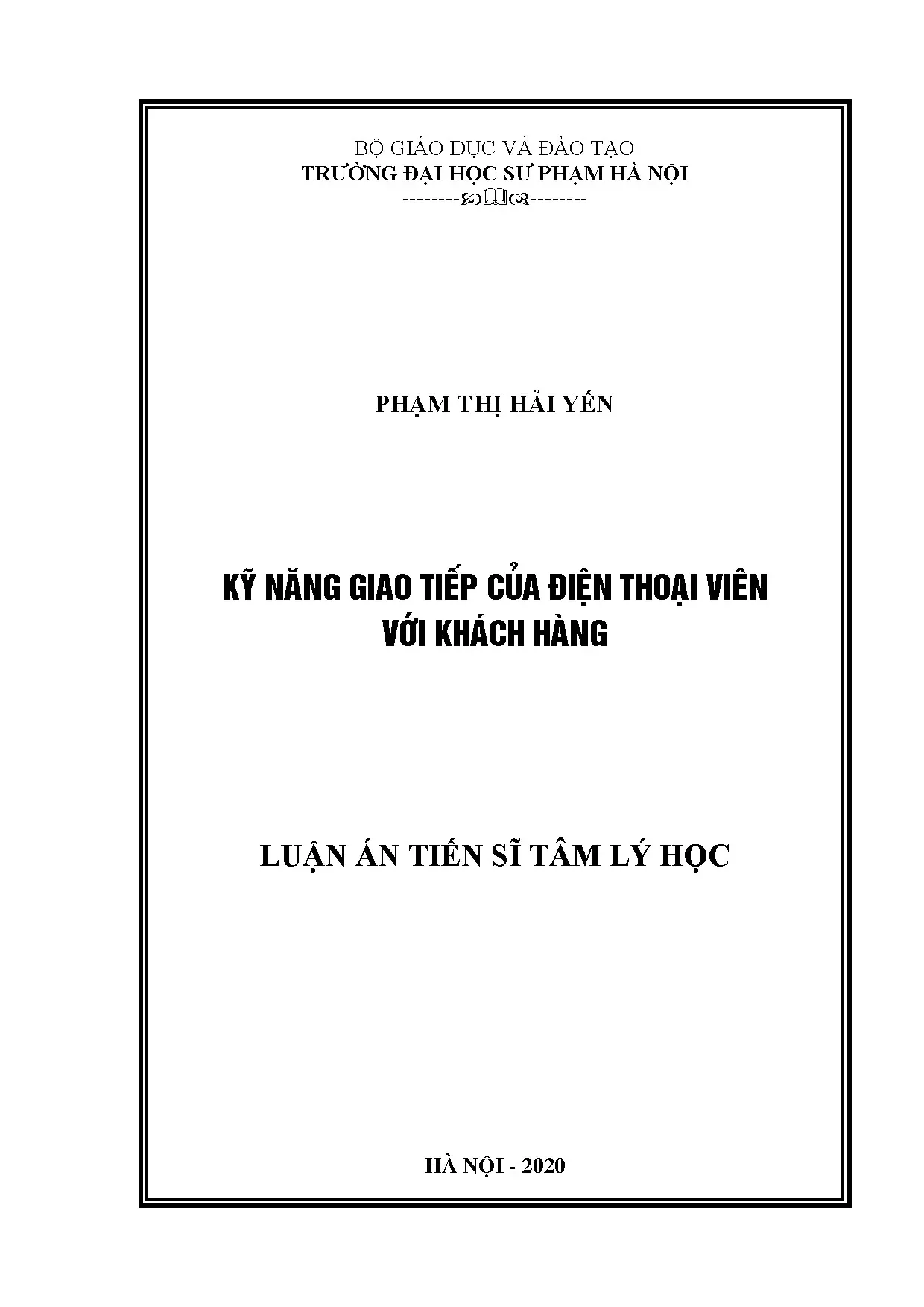 Luận án: Kỹ năng giao tiếp điện thoại viên với khách hàng