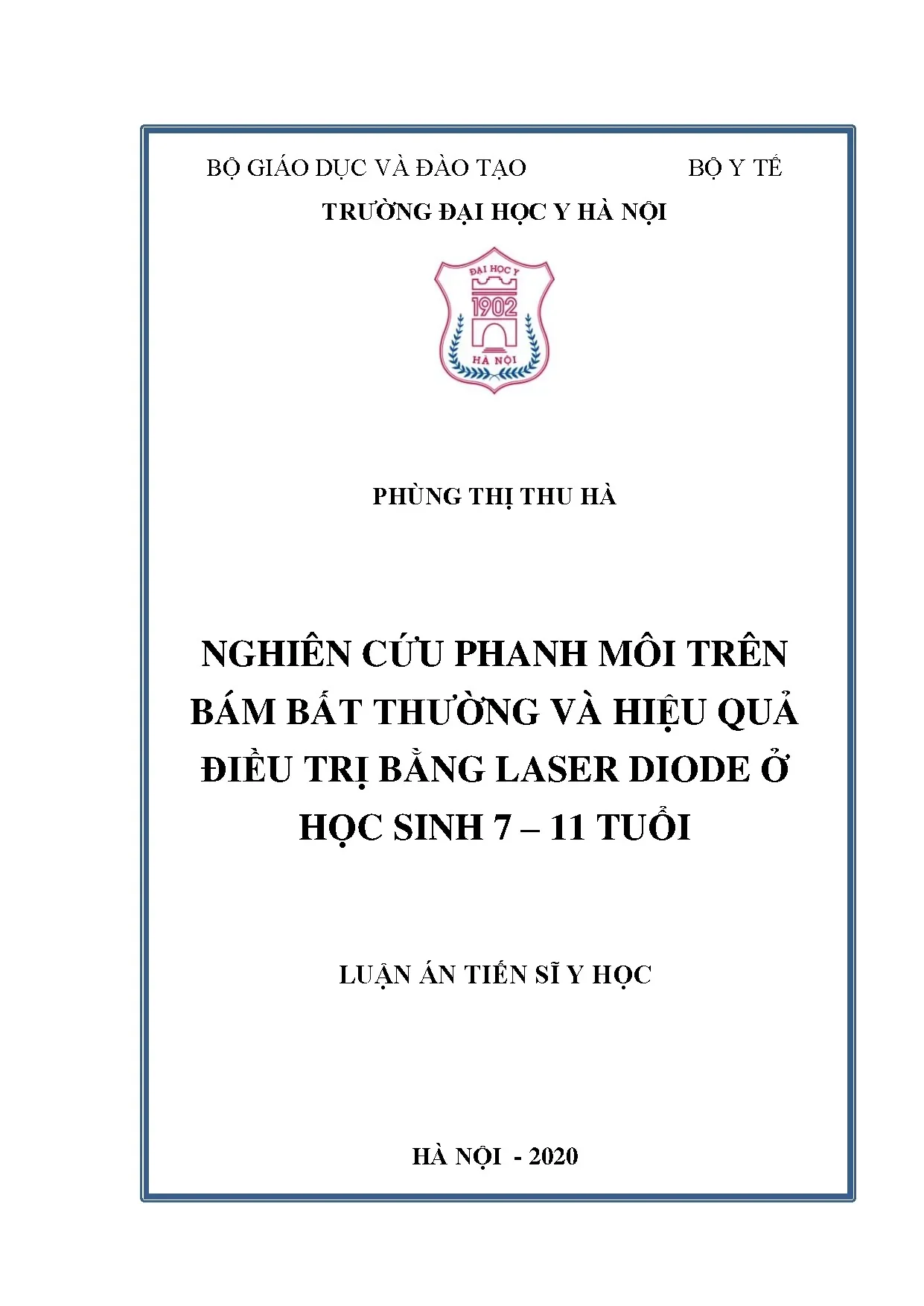Laser Diode điều trị phanh môi trên bất thường ở trẻ 7-11 tuổi