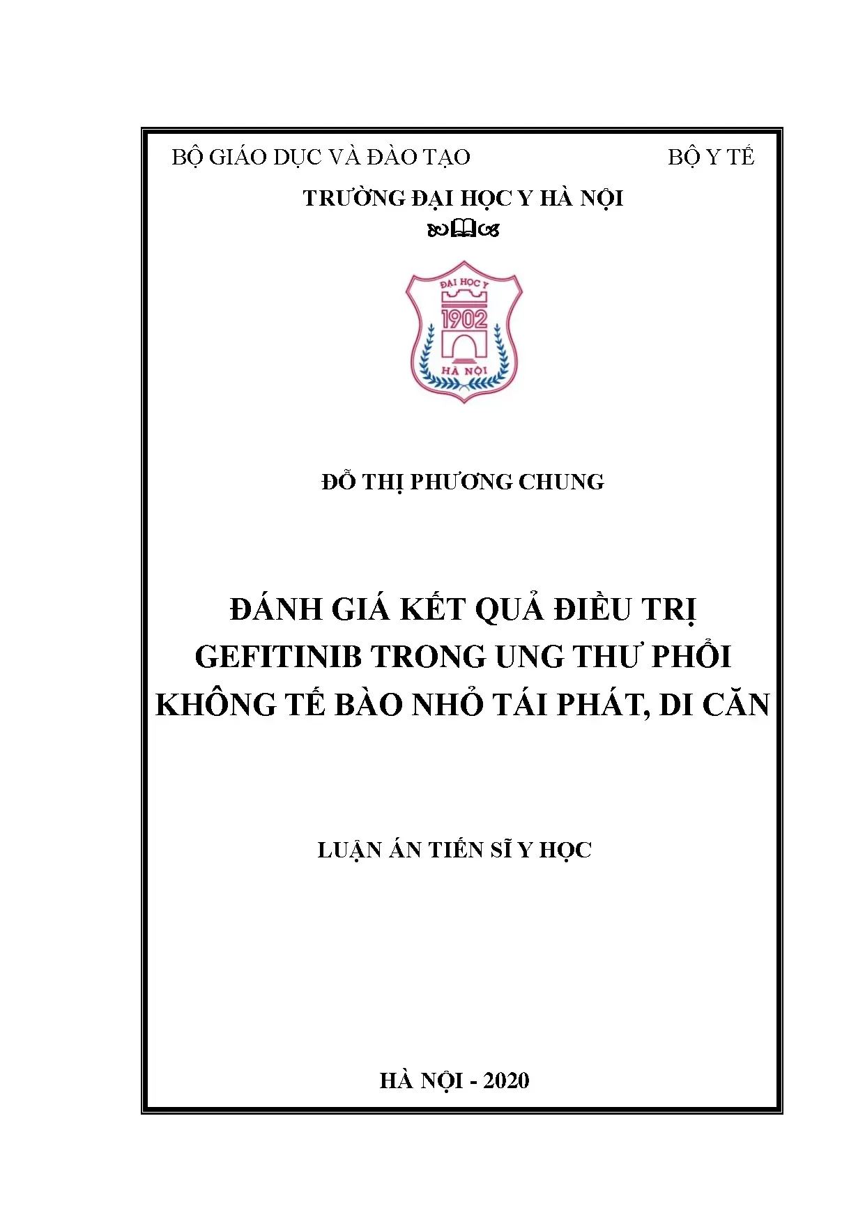Gefitinib điều trị ung thư phổi không tế bào nhỏ tái phát
