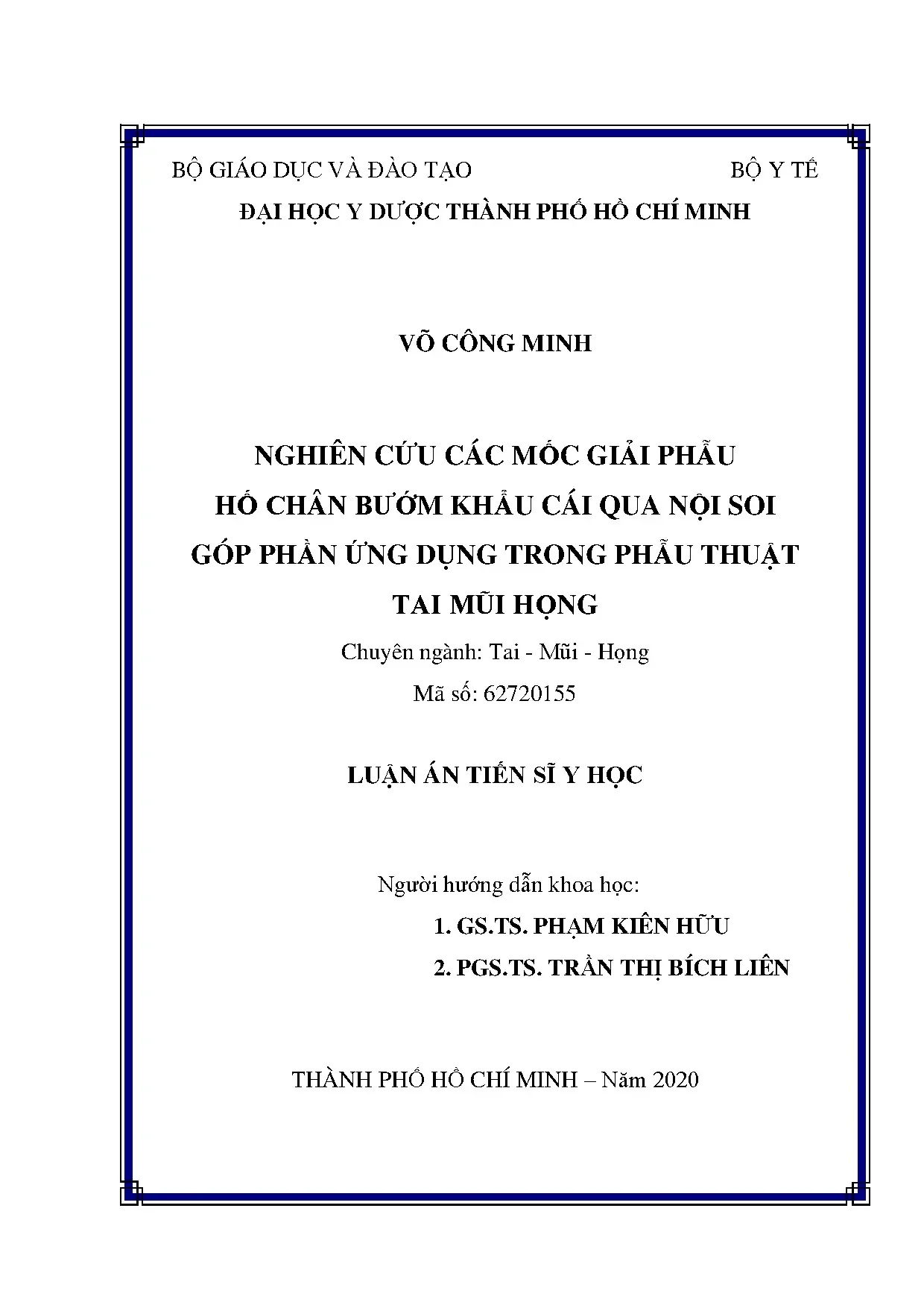 Luận án tiến sĩ nghiên cứu các mốc giải phẫu hố chân bướm kh