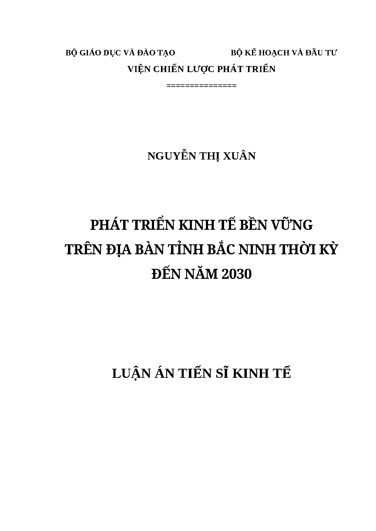 Phát triển kinh tế bền vững tỉnh Bắc Ninh đến 2030