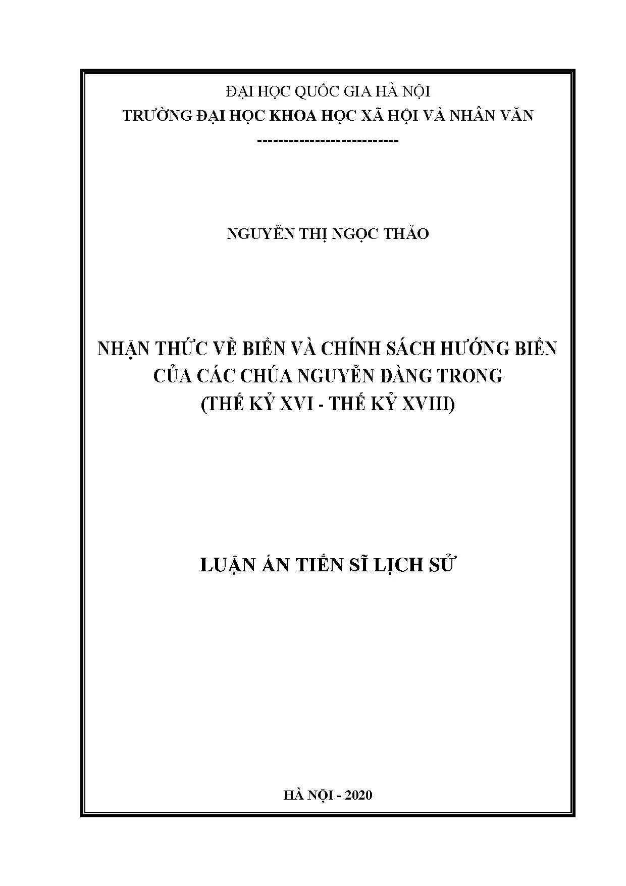 Chúa Nguyễn: Nhận thức và chính sách biển Đàng Trong (TK XVI-XVIII)