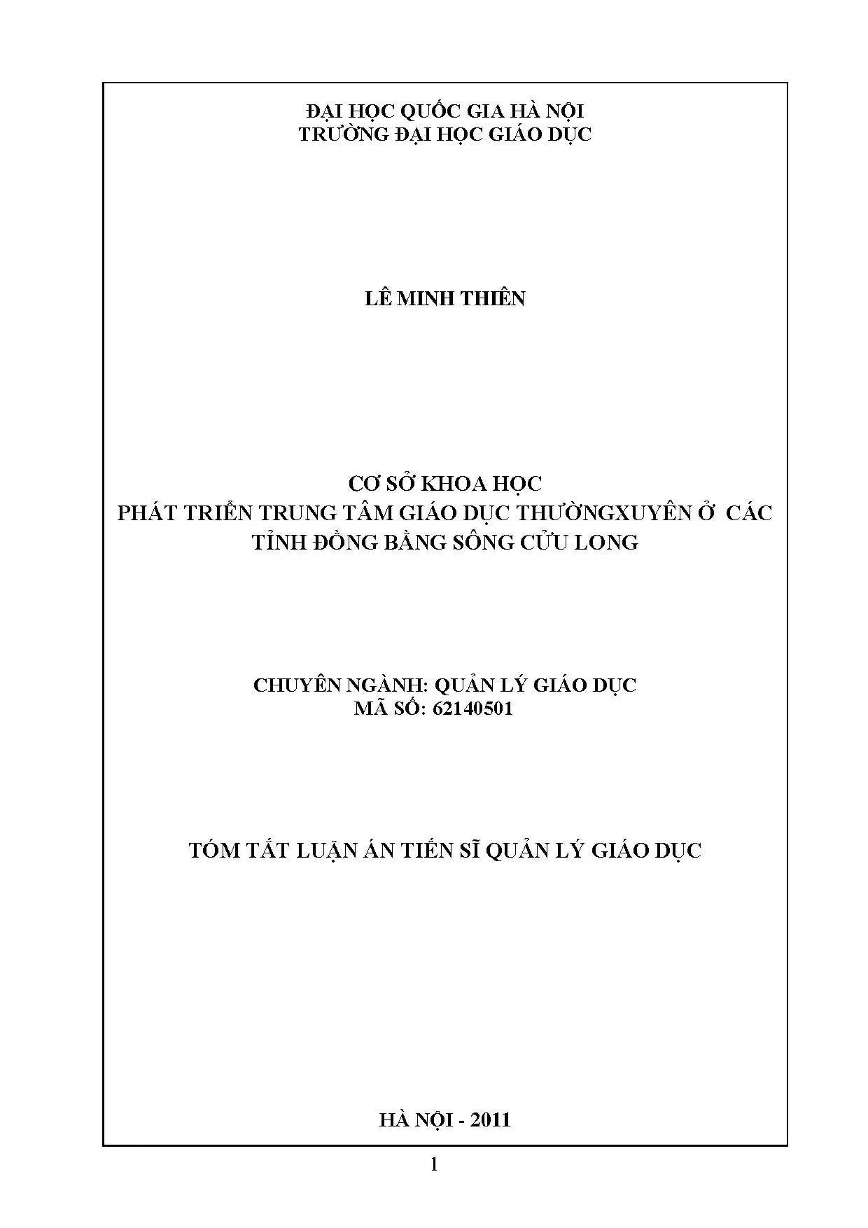 Cơ sở khoa học phát triển Trung tâm GDTX Đồng bằng SCL
