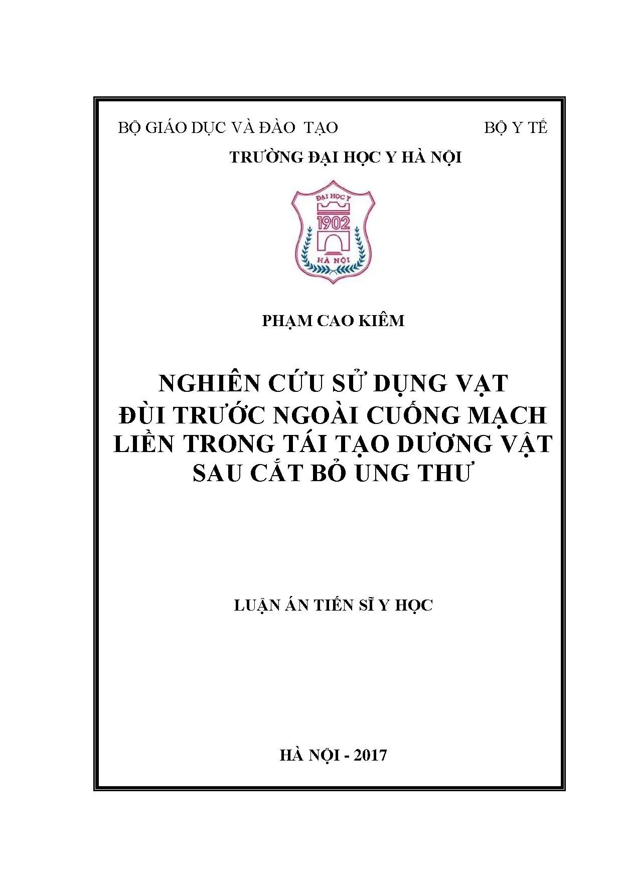 Tái tạo dương vật sau ung thư bằng vạt đùi trước ngoài