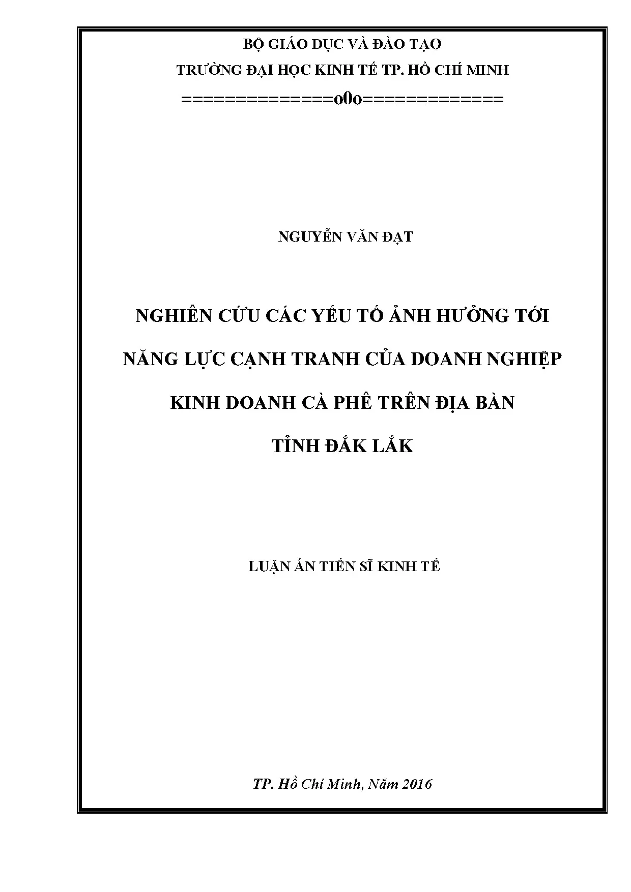 Nghiên cứu yếu tố ảnh hưởng năng lực cạnh tranh cà phê Đắk Lắk