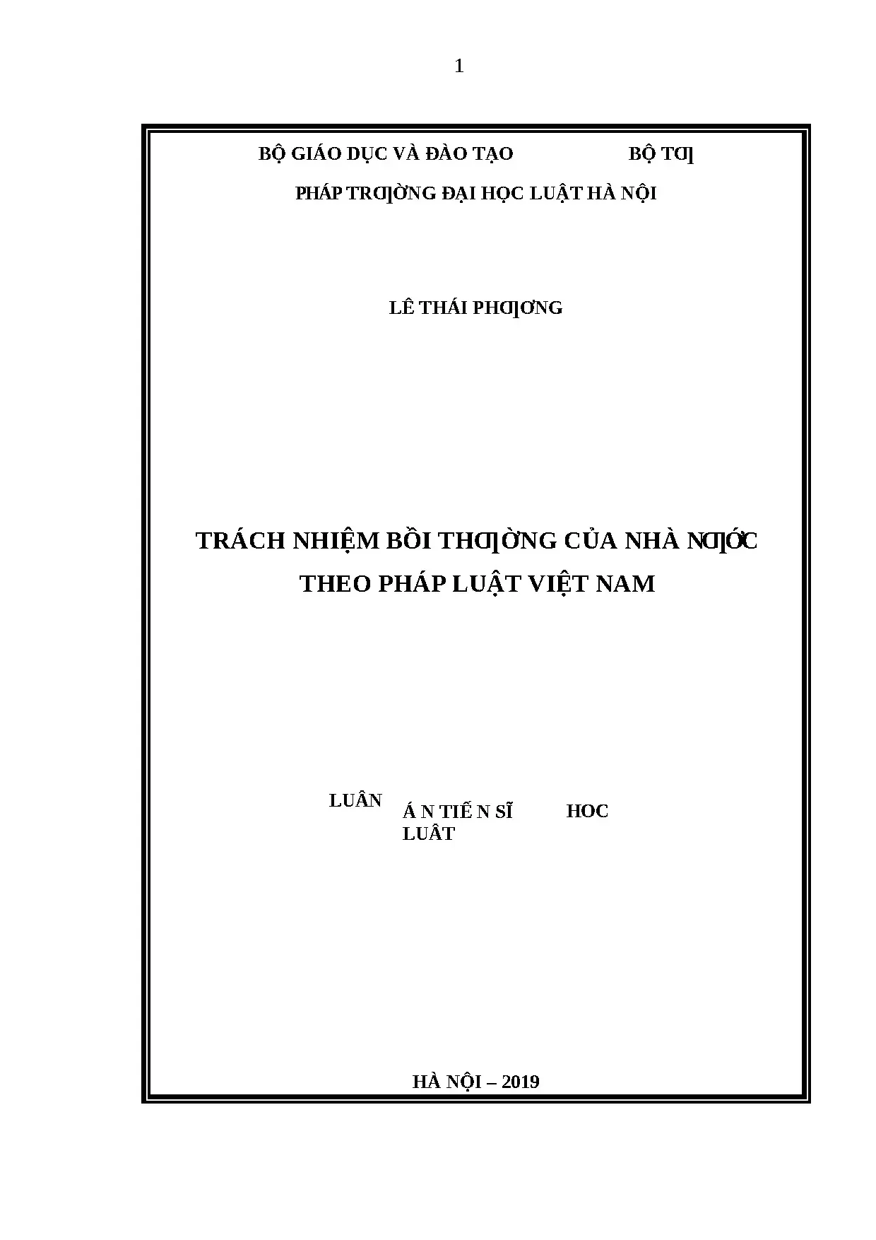 Trách nhiệm bồi thường Nhà nước theo pháp luật Việt Nam