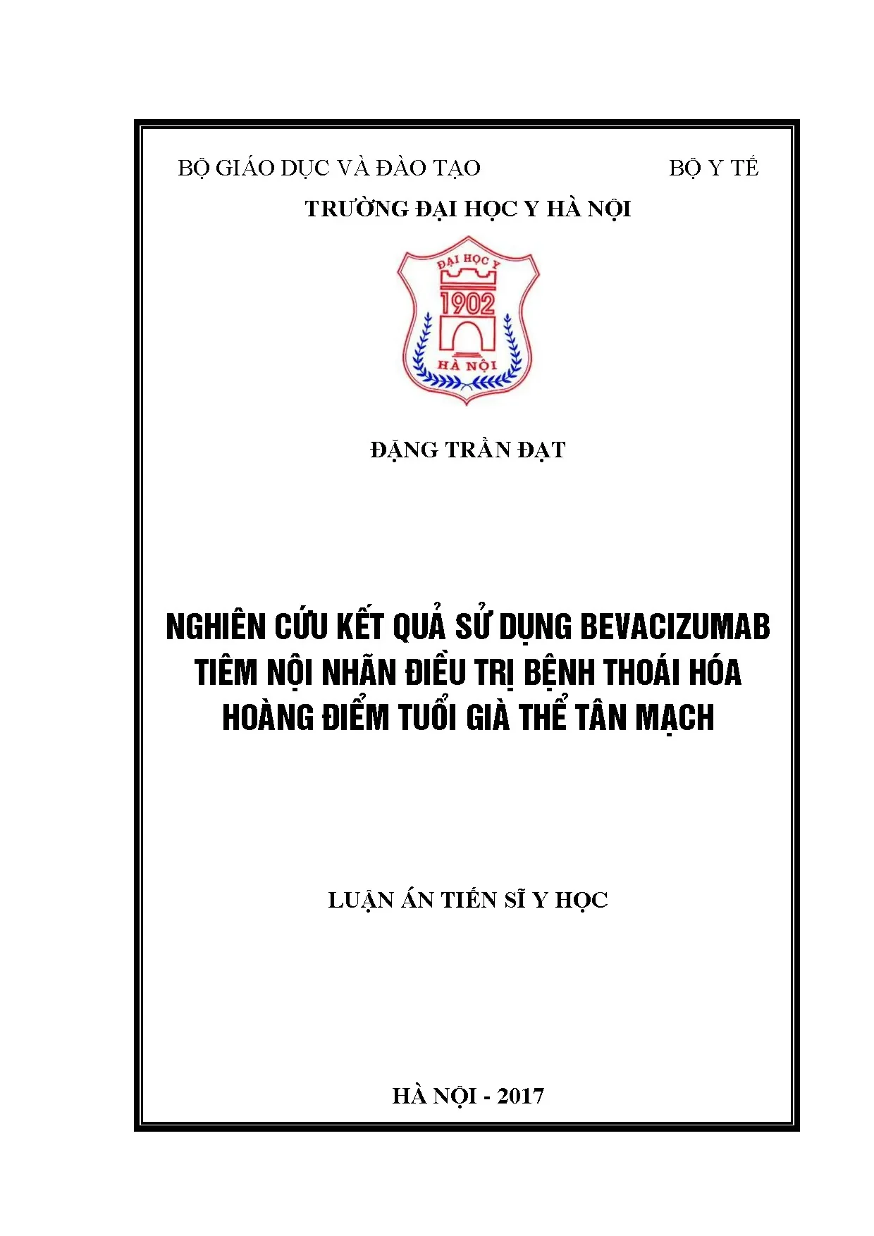 Bevacizumab tiêm nội nhãn: Trị thoái hóa hoàng điểm tân mạch