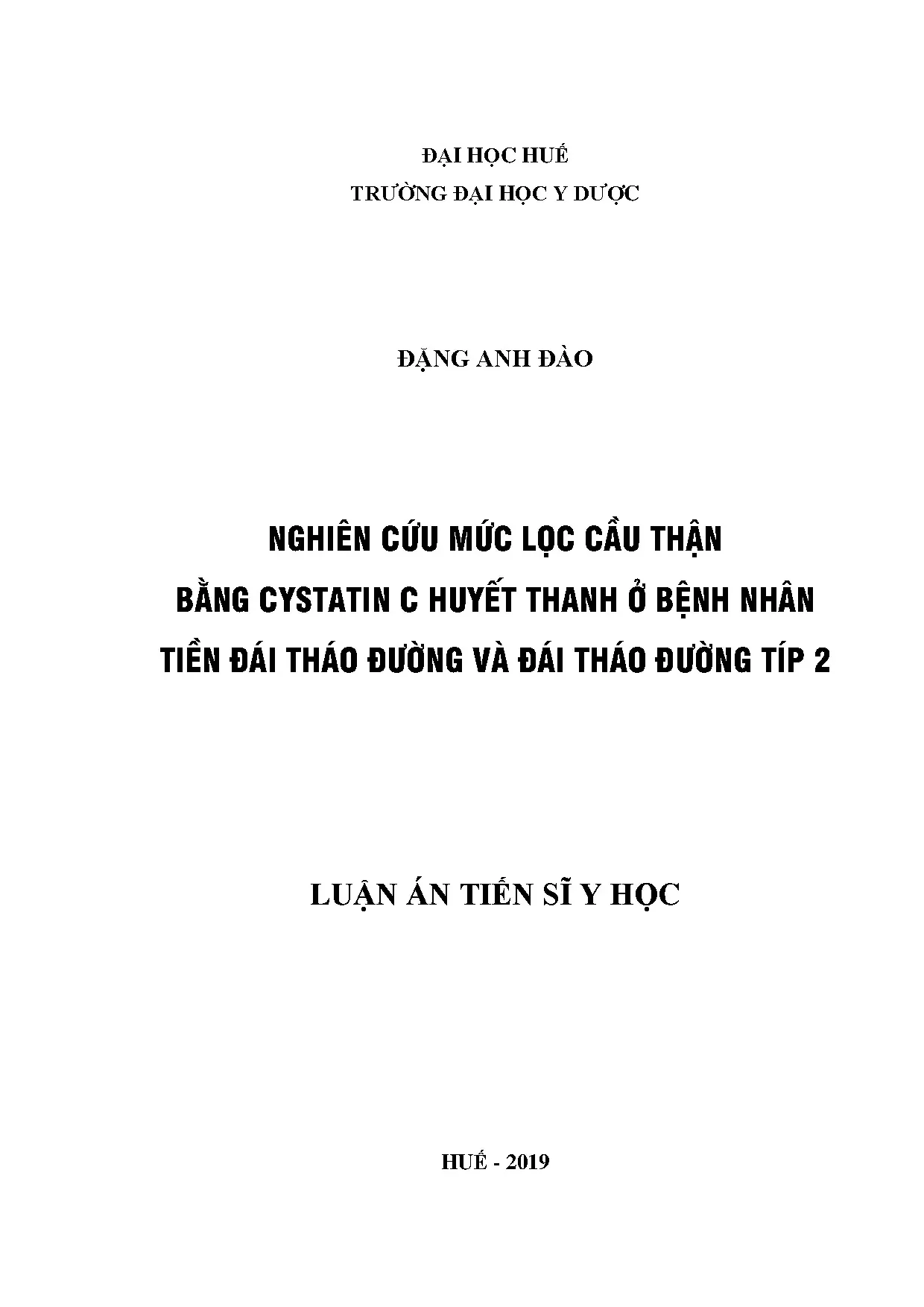 Nghiên cứu mức lọc cầu thận ở bệnh nhân đái tháo đường