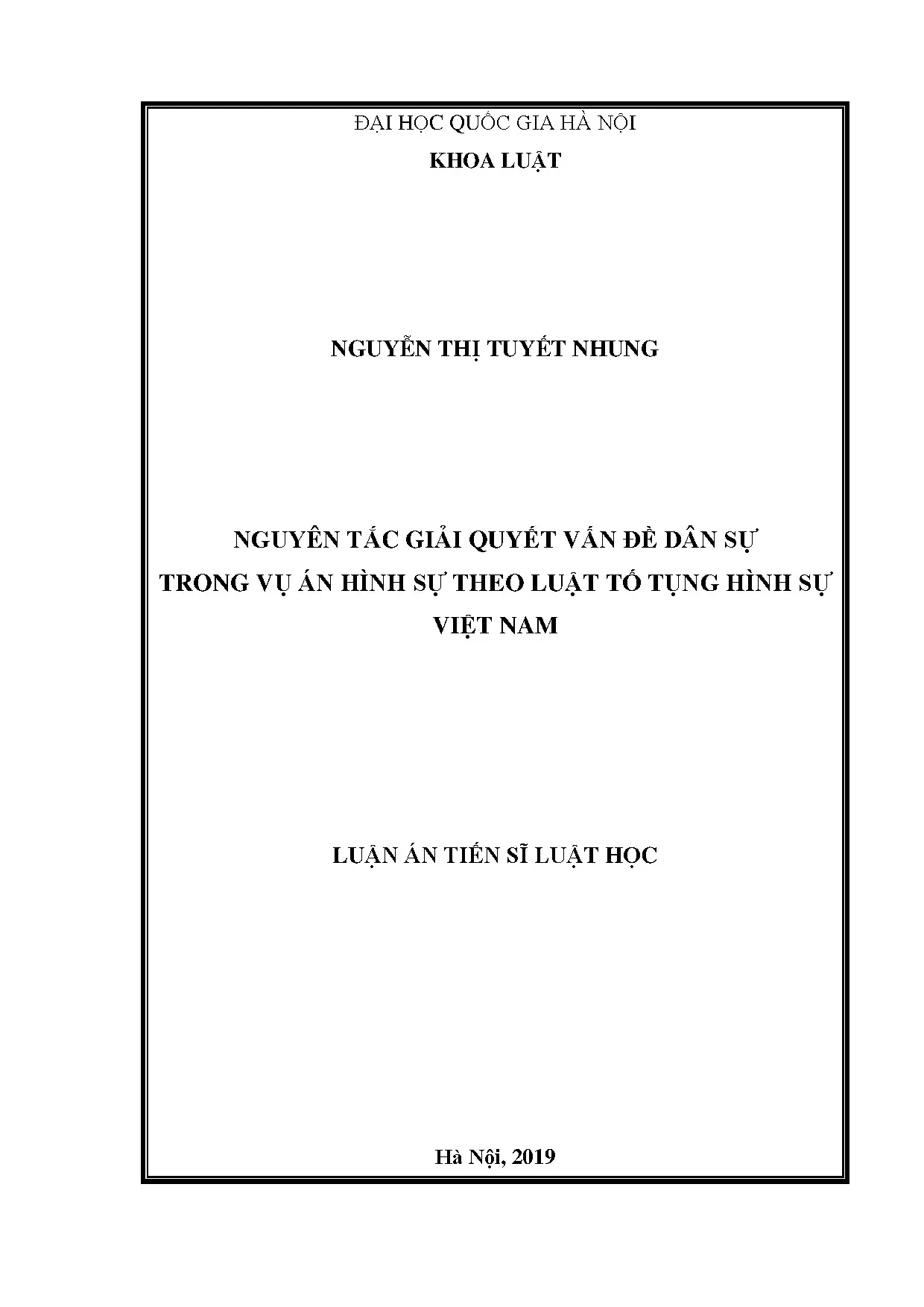 Nguyên tắc giải quyết vấn đề dân sự trong vụ án hình sự Việt Nam