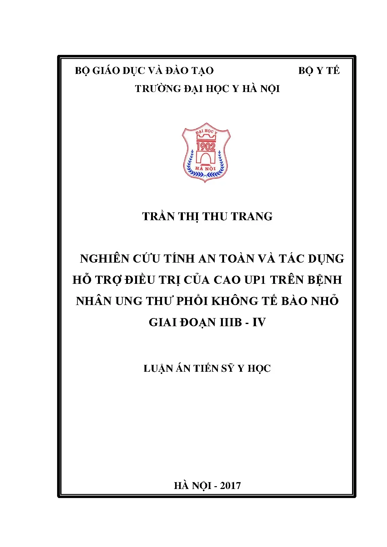 Cao UP1: An toàn, hỗ trợ điều trị ung thư phổi không tế bào nhỏ