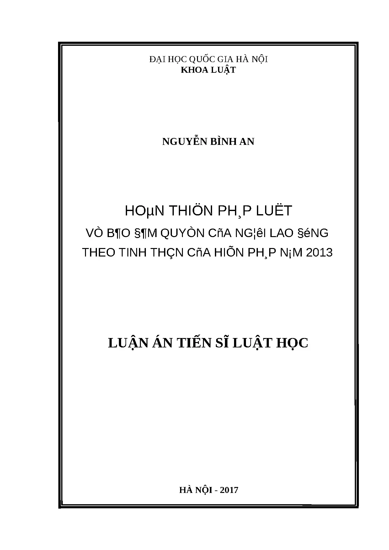 Hoàn thiện pháp luật bảo đảm quyền NLĐ theo Hiến pháp 2013